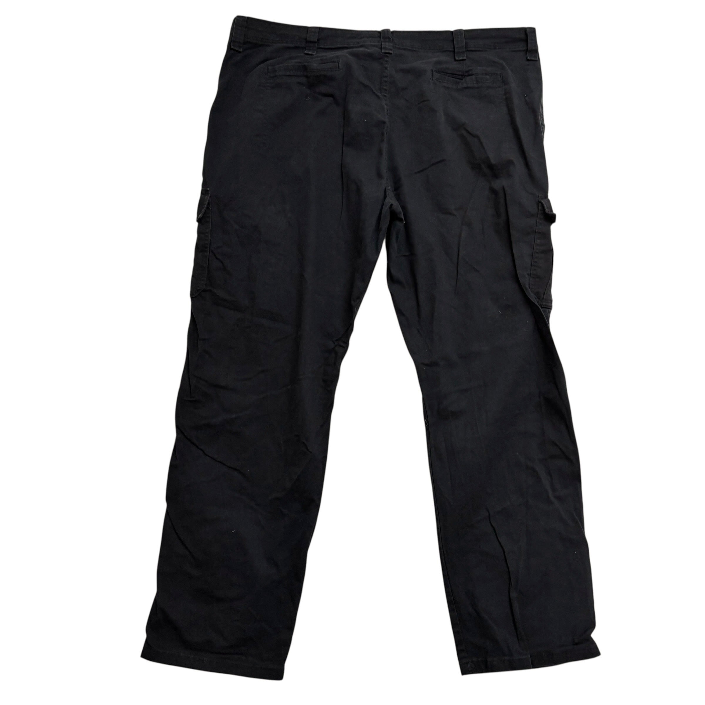 Wrangler Cargo Pants W44 L32 Mens Black Relaxed Straight Fit Trousers (E)