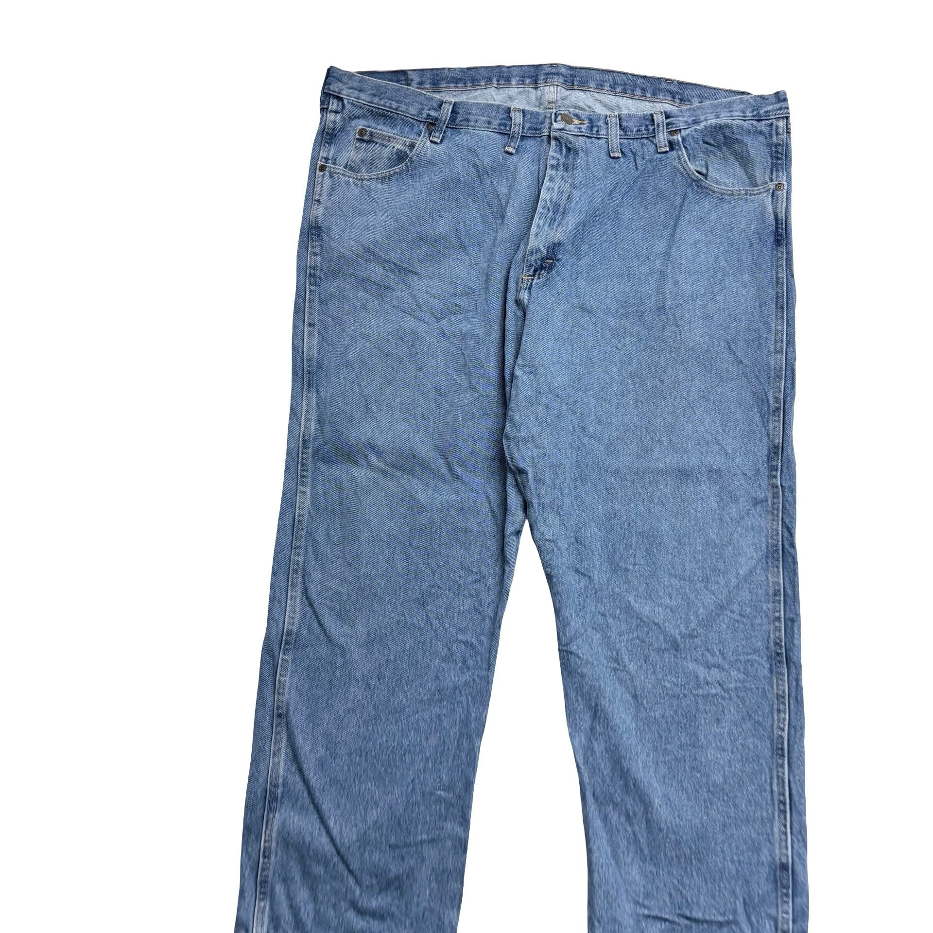 Wrangler Jeans W48 L29 Mens Light Blue Relaxed Tapered Fit Denim (E)