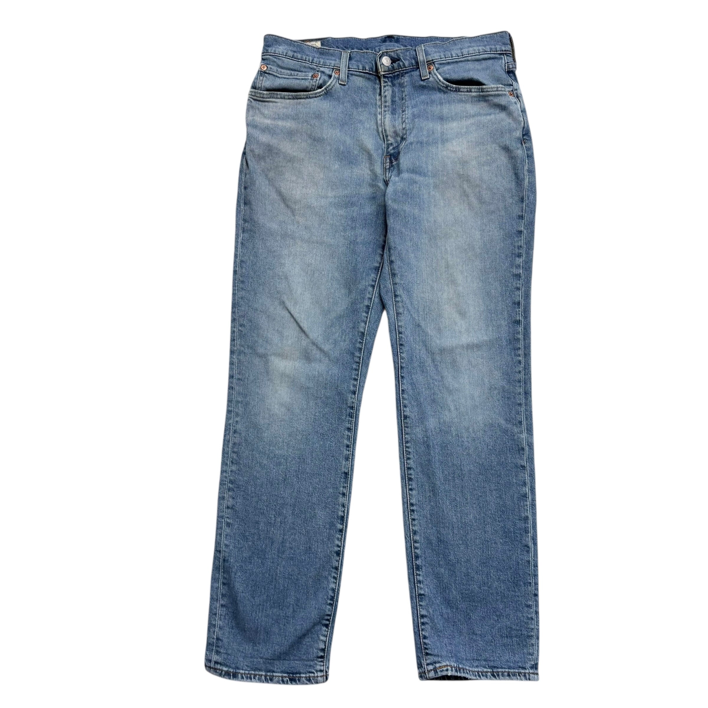 Levis 541 Jeans W34 L32 Mens Mid Blue Athletic Tapered Fit Stretch Denim