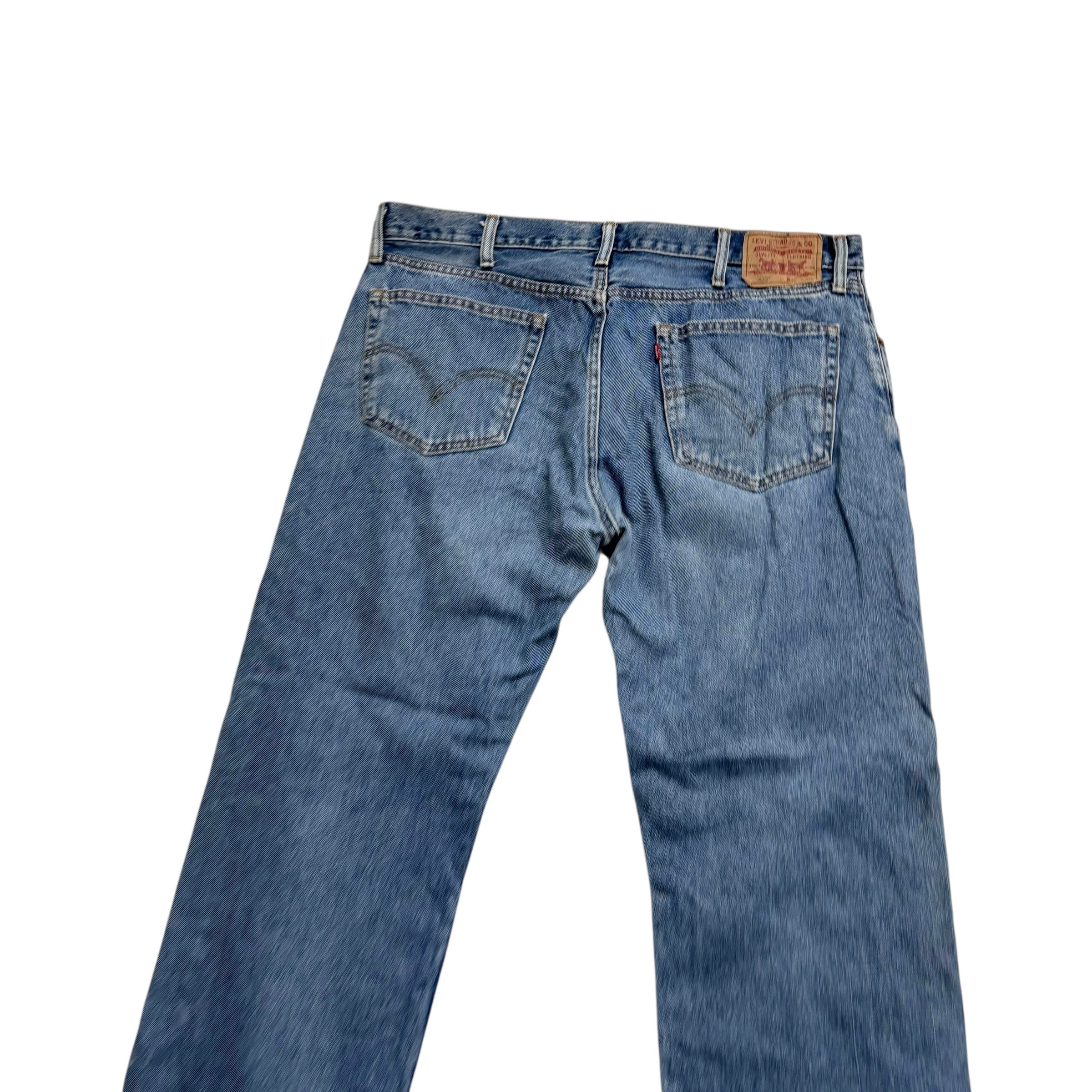 Levis 505 Jeans W40 L30 Mens Mid Blue Regular Straight Fit Vintage Denim (F)