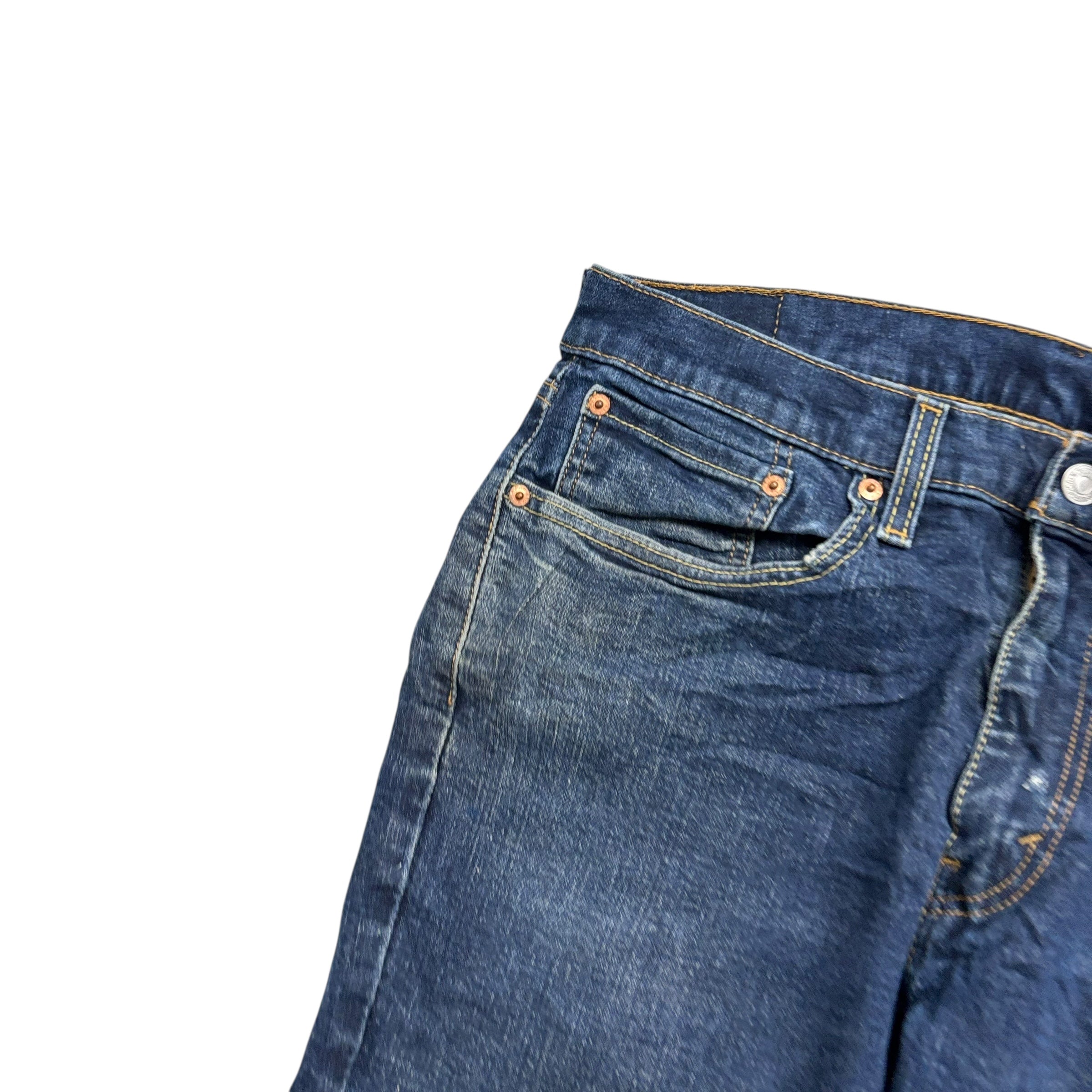 Levis 559 Jeans W34 L30 Mens Dark Blue Regular Straight Fit Stretch Denim (F)