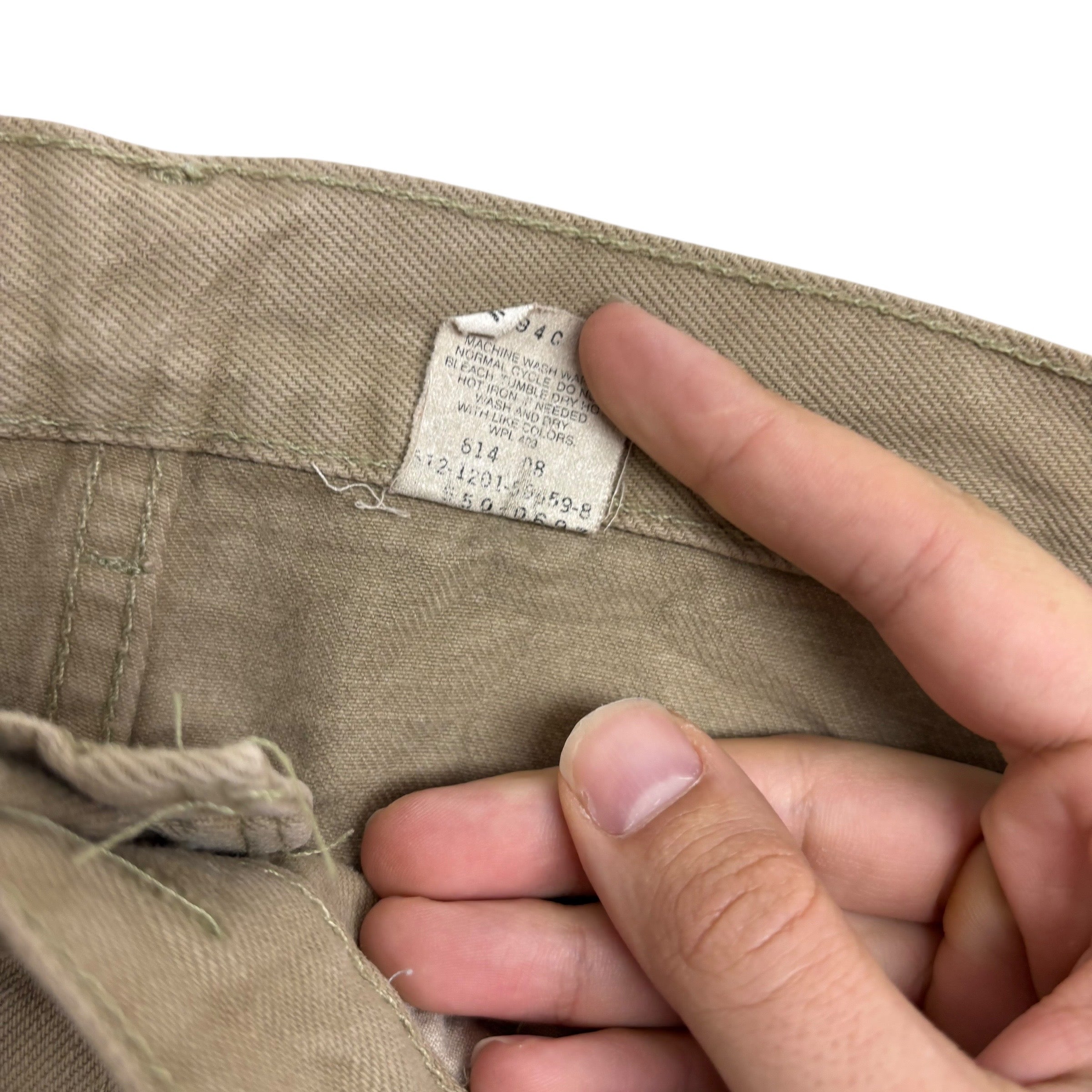 Levis 550 Jeans W34 L32 Mens Tan Relaxed Straight Made In USA Vintage Denim (E)