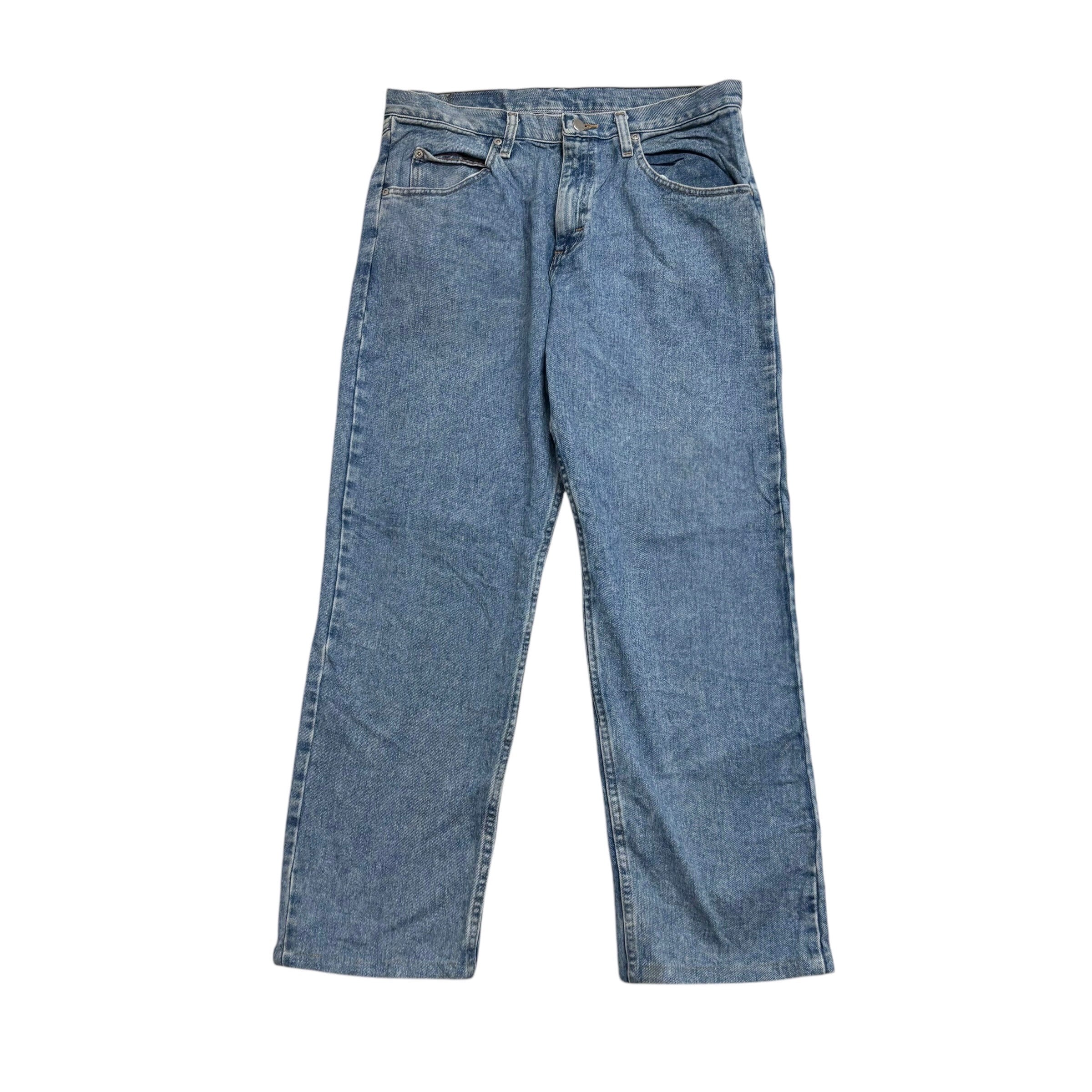 Wrangler Jeans W33 L29 Mens Light Blue Relaxed Straight Fit Vintage Denim (F)