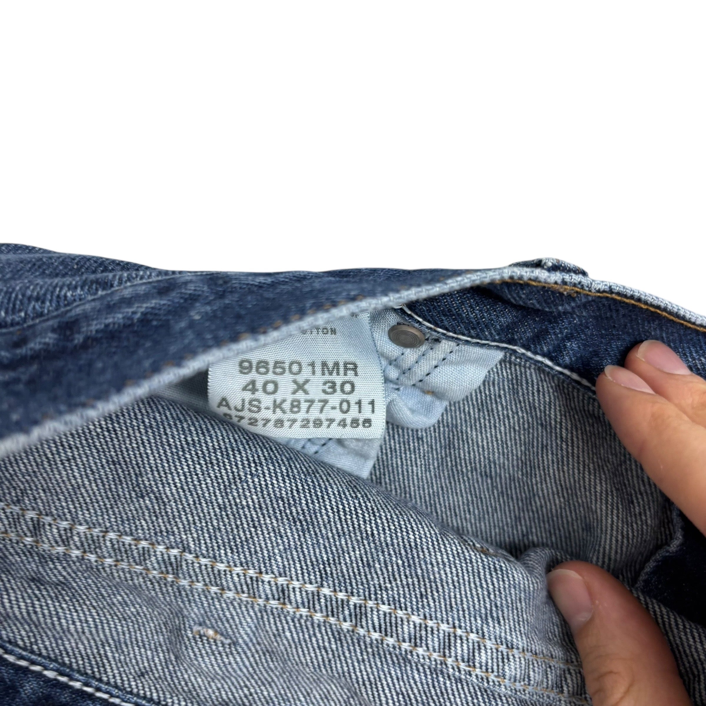 Wrangler Denim Shorts W40 Mens Jorts Mid Blue Regular Fit Cut Offs