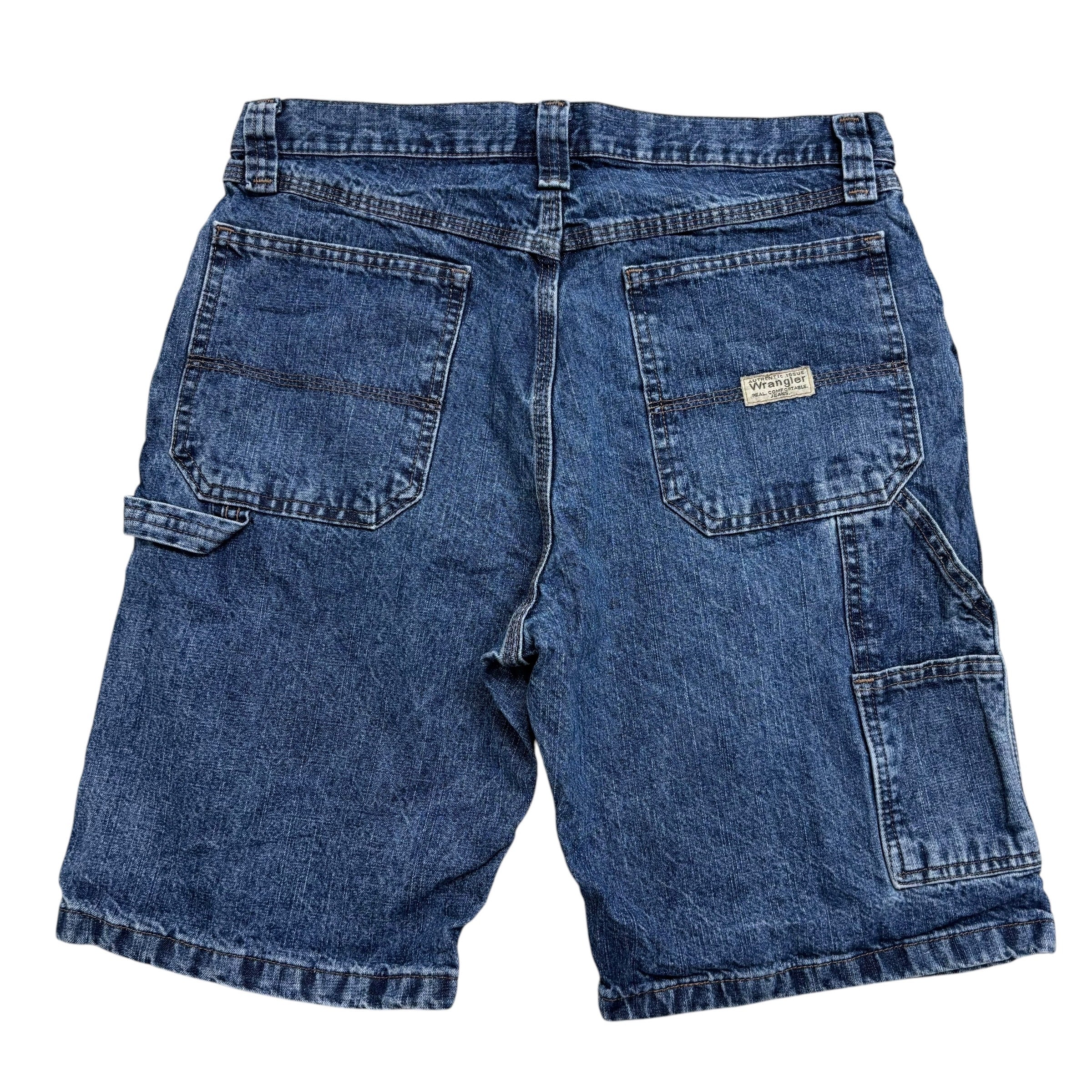 Wrangler Baggy Jorts W32 Mens Mid Blue Denim Shorts Relaxed Fit Carpenter (E)