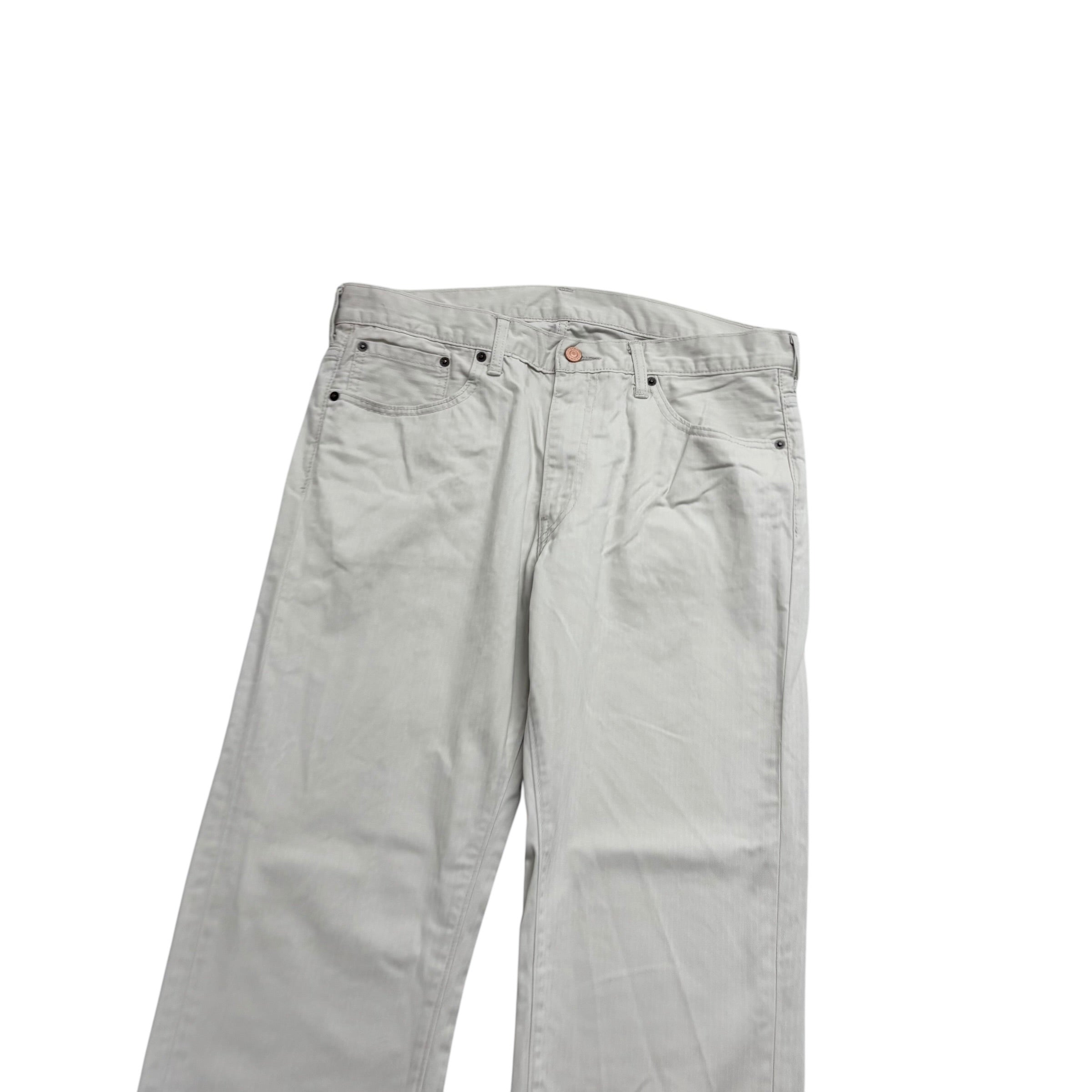 Levis 513 Jeans W36 L32 Mens White Slim Straight Fit Vintage Denim