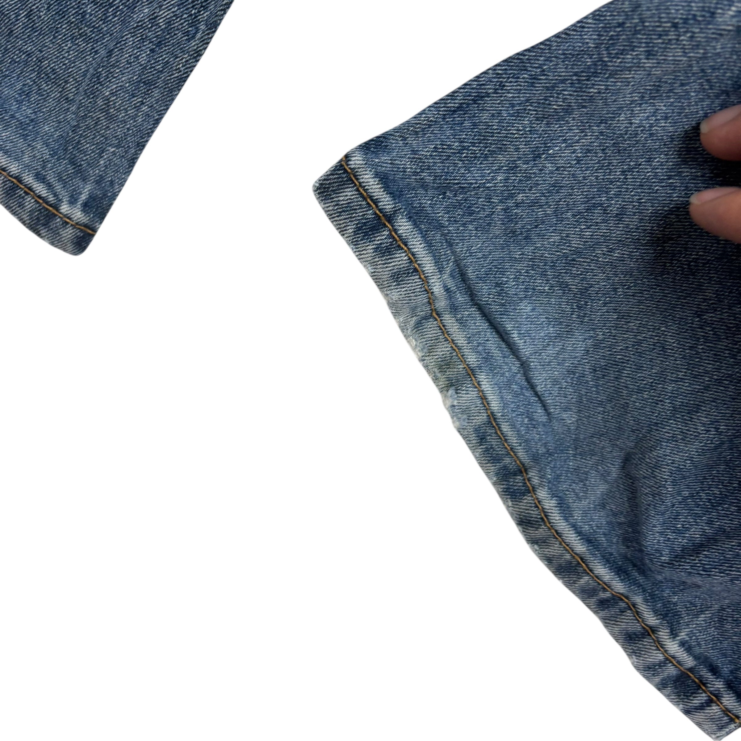 Levis 569 Jeans W33 L34 Mens Mid Blue Baggy Relaxed Straight Fit Stretch Denim