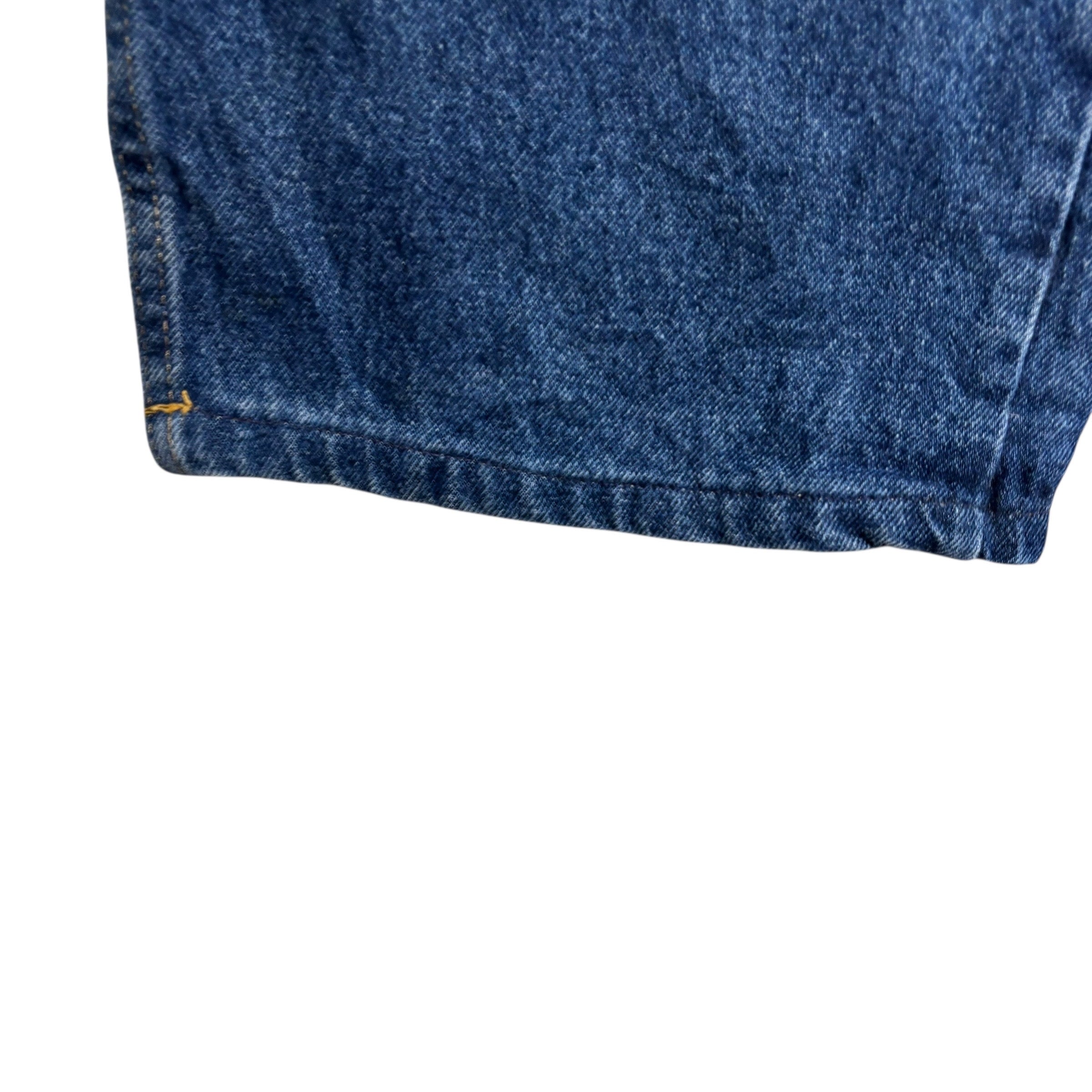 Wrangler Jeans W52 L28 Mens Mid Blue Relaxed Straight Fit Denim