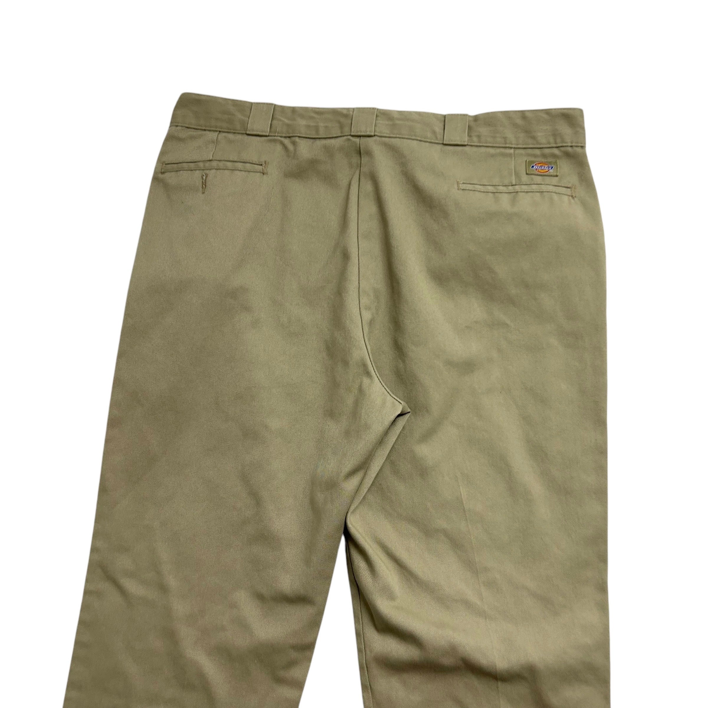 Dickies 874 Trousers W42 L31 Mens Beige Pants Original Straight Fit Workwear