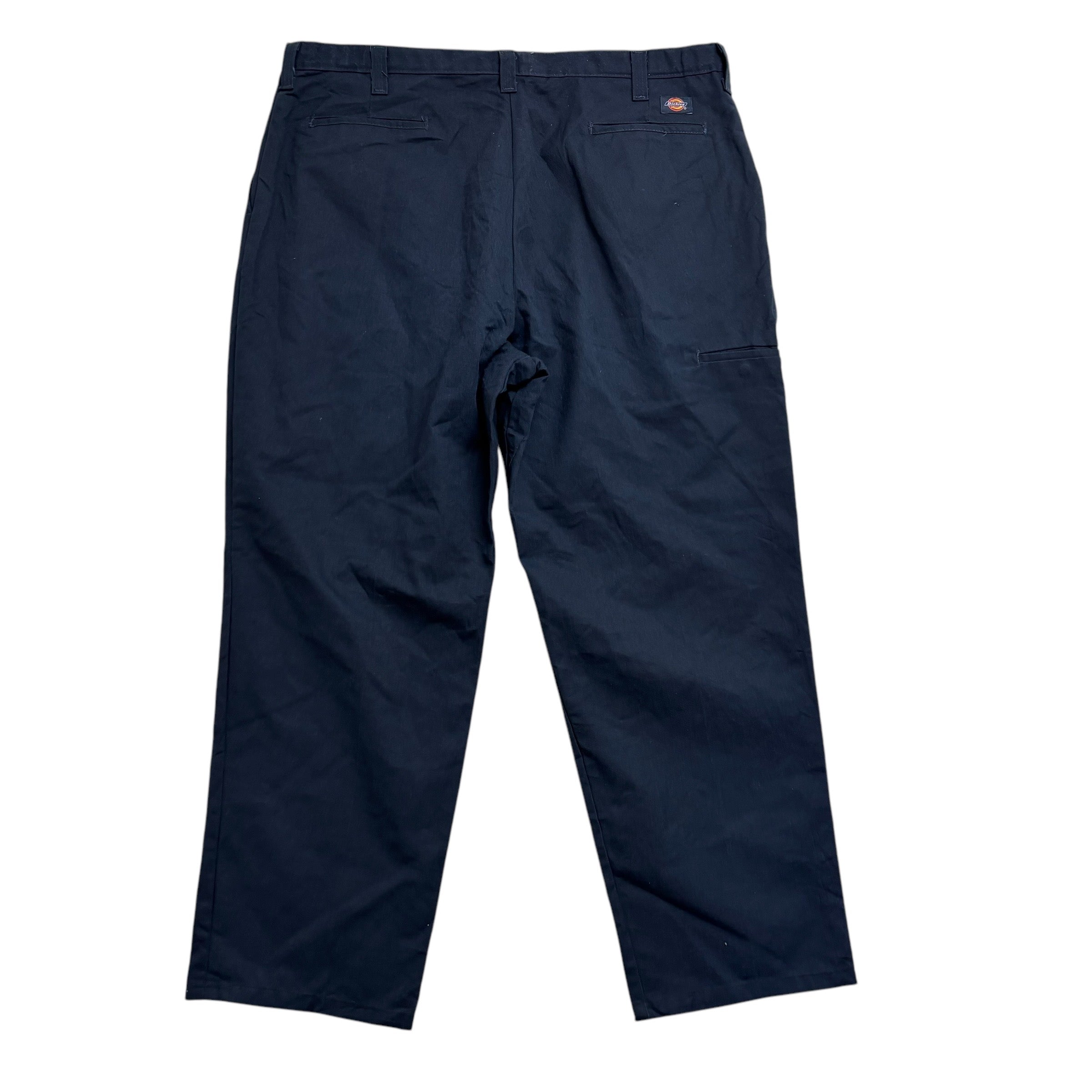 Dickies Trousers W42 L31 Mens Navy Blue Pants Original Straight Fit Workwear (E)