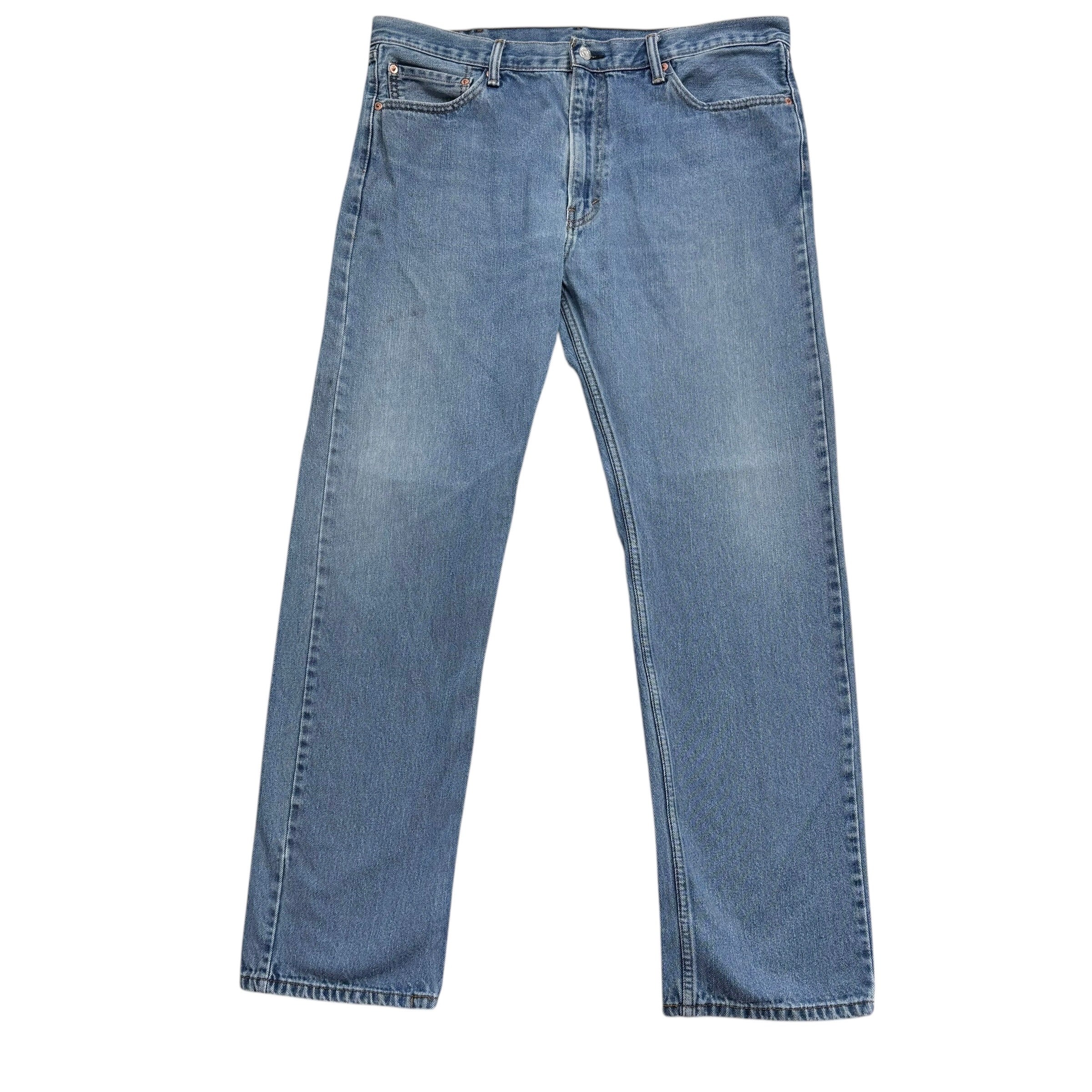 Levis 505 Jeans W40 L34 Mens Light Blue Regular Straight Fit Vintage Denim