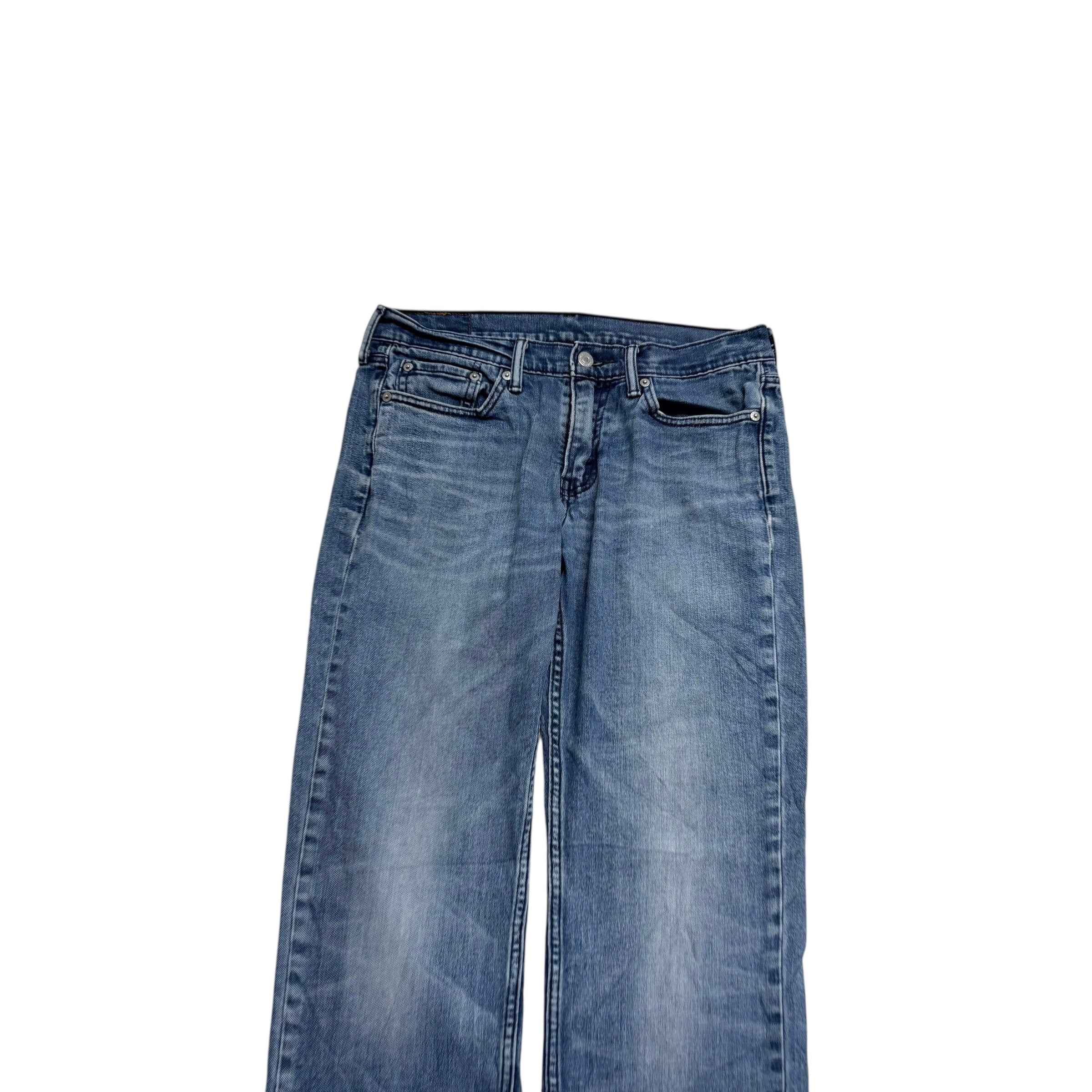 Levis 514 Jeans W29 L31 Mens Navy Blue Slim Straight Fit Stretch Denim