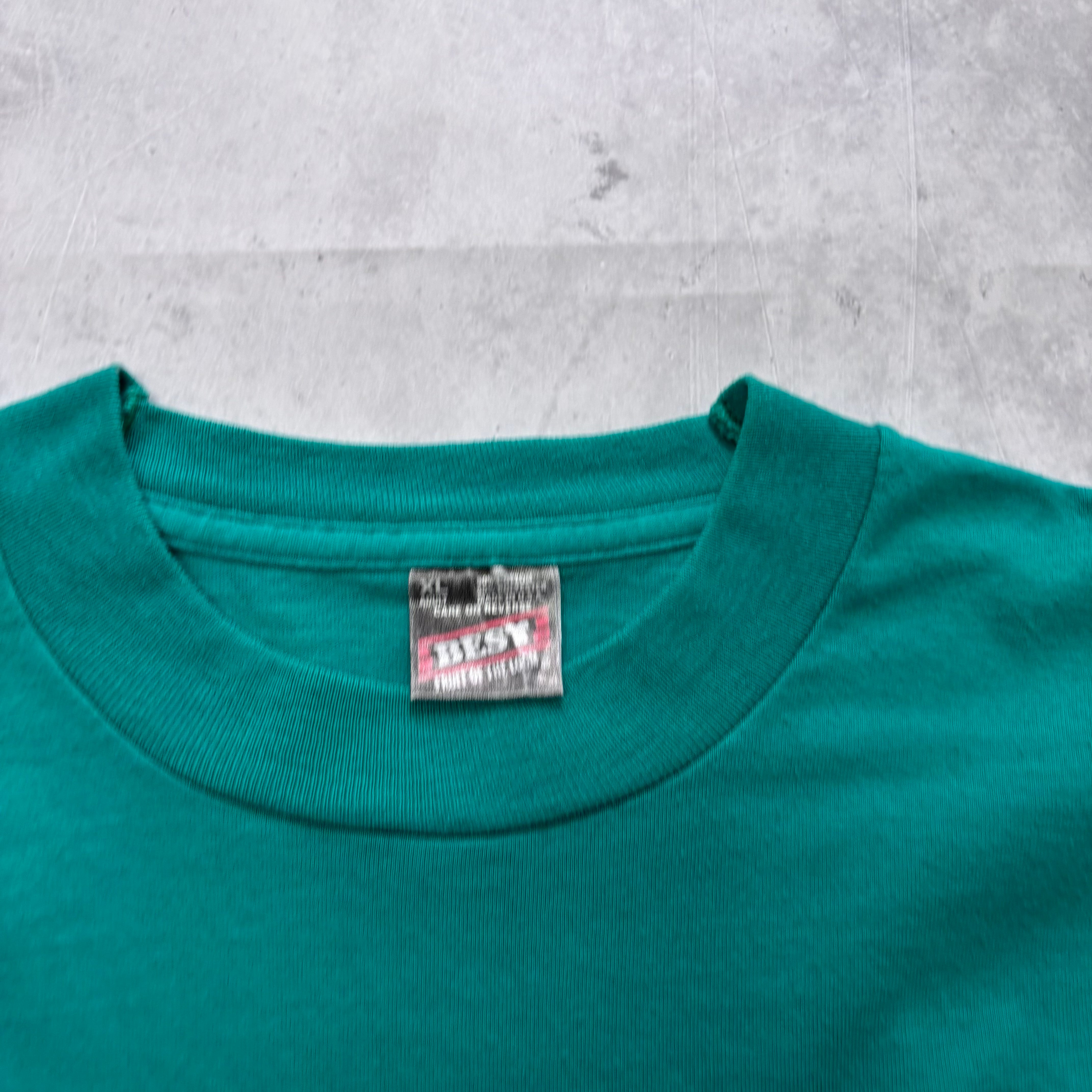 Vintage T Shirt Mens XL Teal Green Single Stitch Graphic Print 90s USA (E)