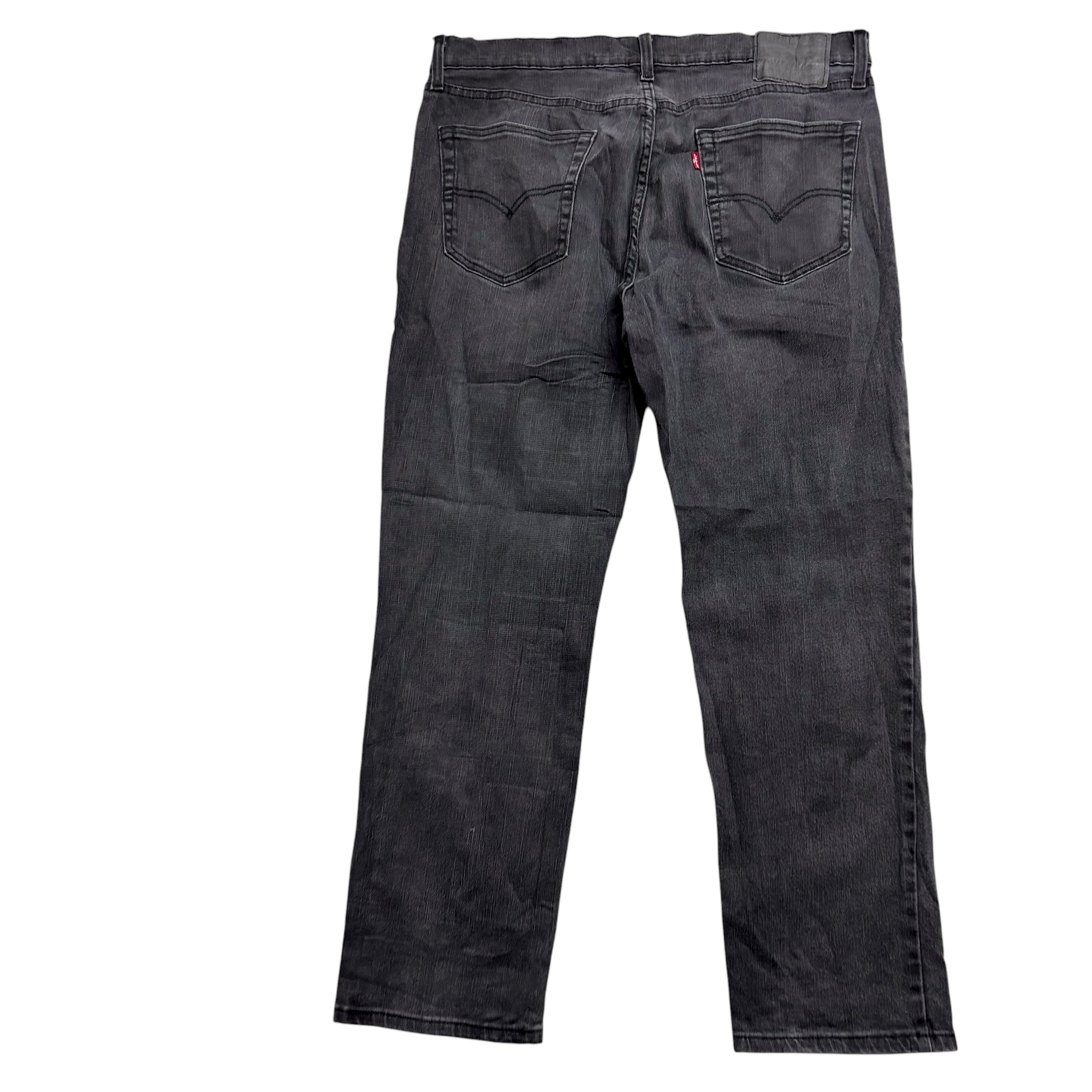 Levis 541 Jeans W34 L30 Mens Black Athletic Tapered Fit Stretch Denim (F)