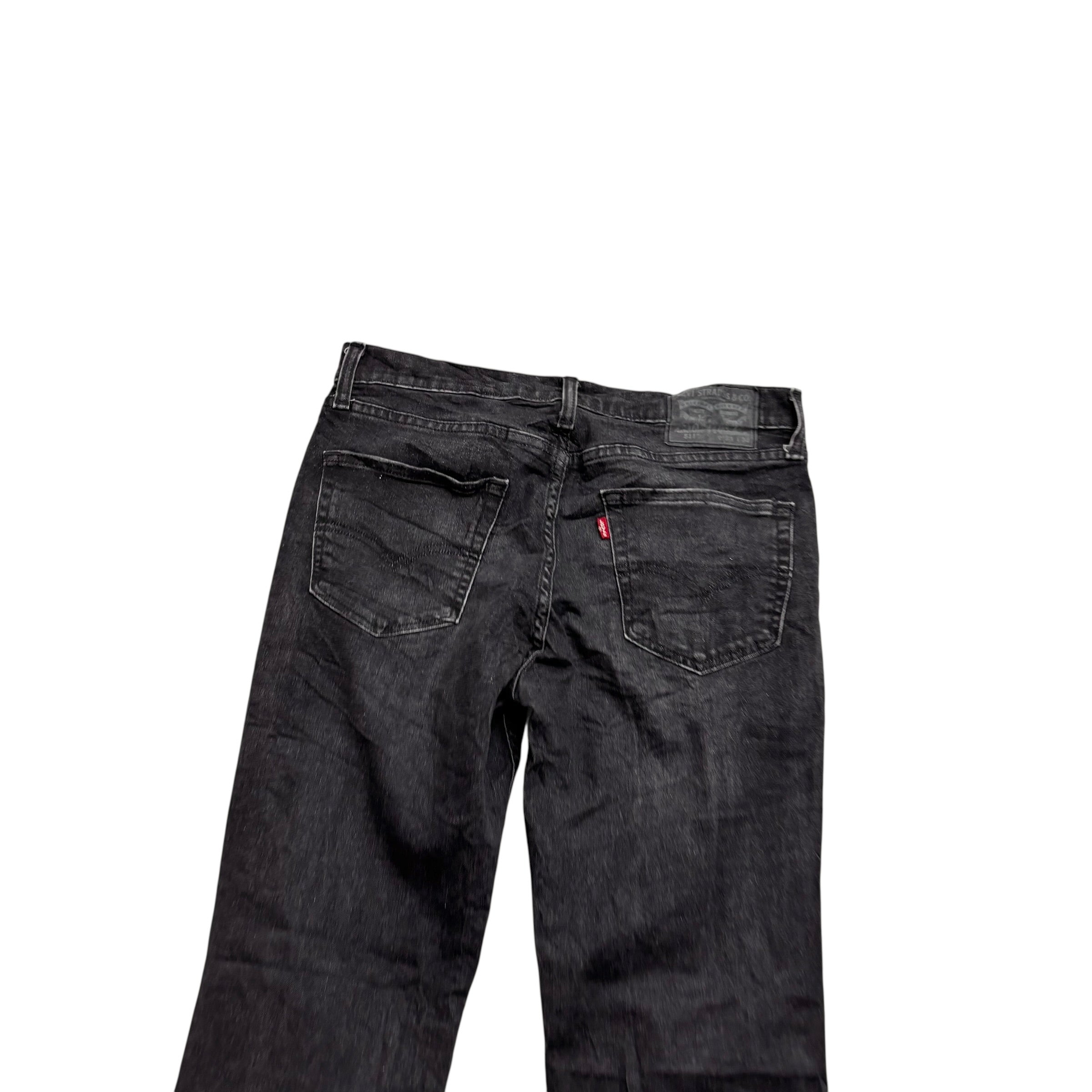 Levis 511 Jeans W33 L32 Mens Black Slim Fit Stretch Denim (E)