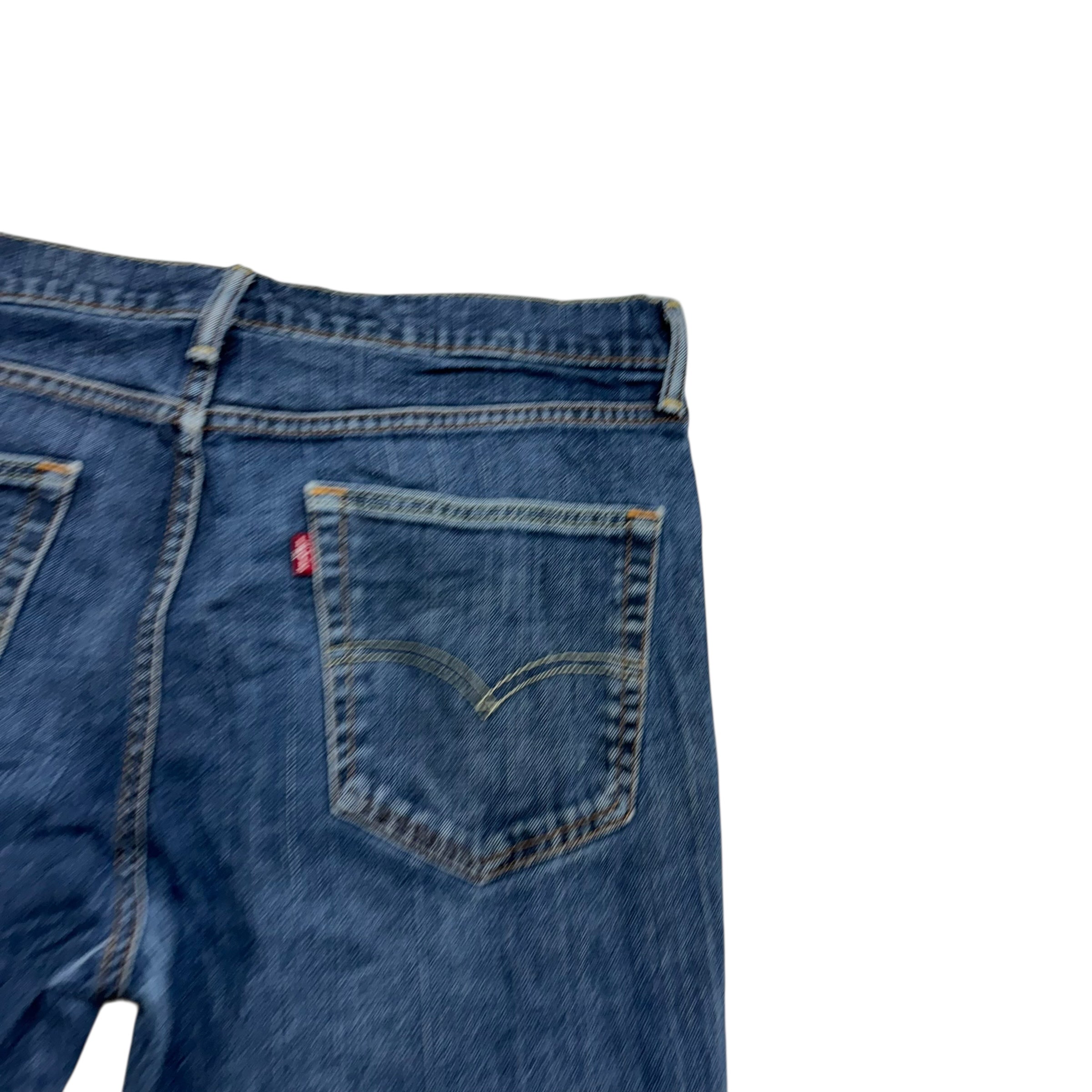 Levis 541 Jeans W36 L33 Mens Mid Blue Athletic Tapered Fit Stretch Denim (F)