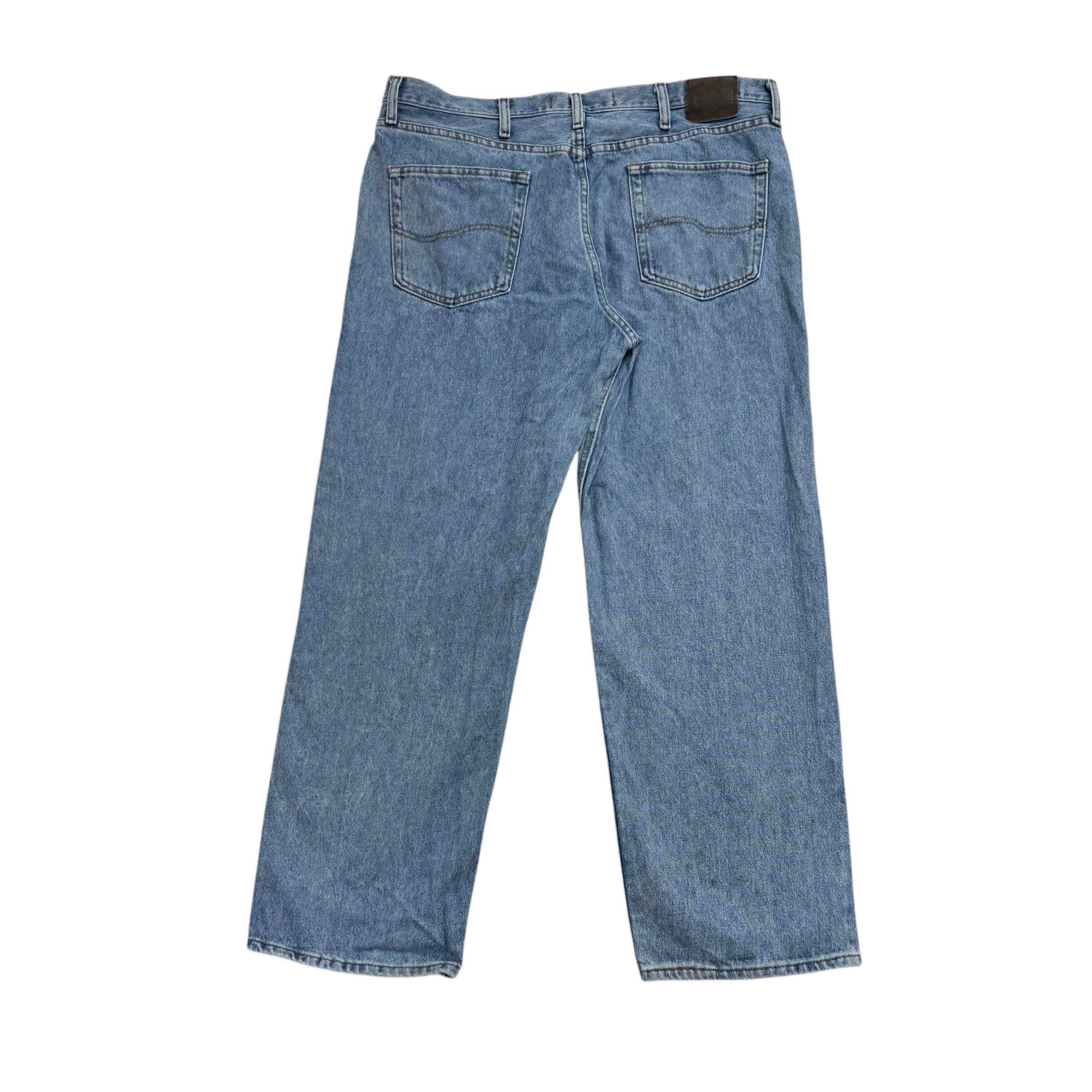 Lee Jeans W38 L29 Mens Light Blue Baggy Relaxed Straight Fit Vintage Denim (E)