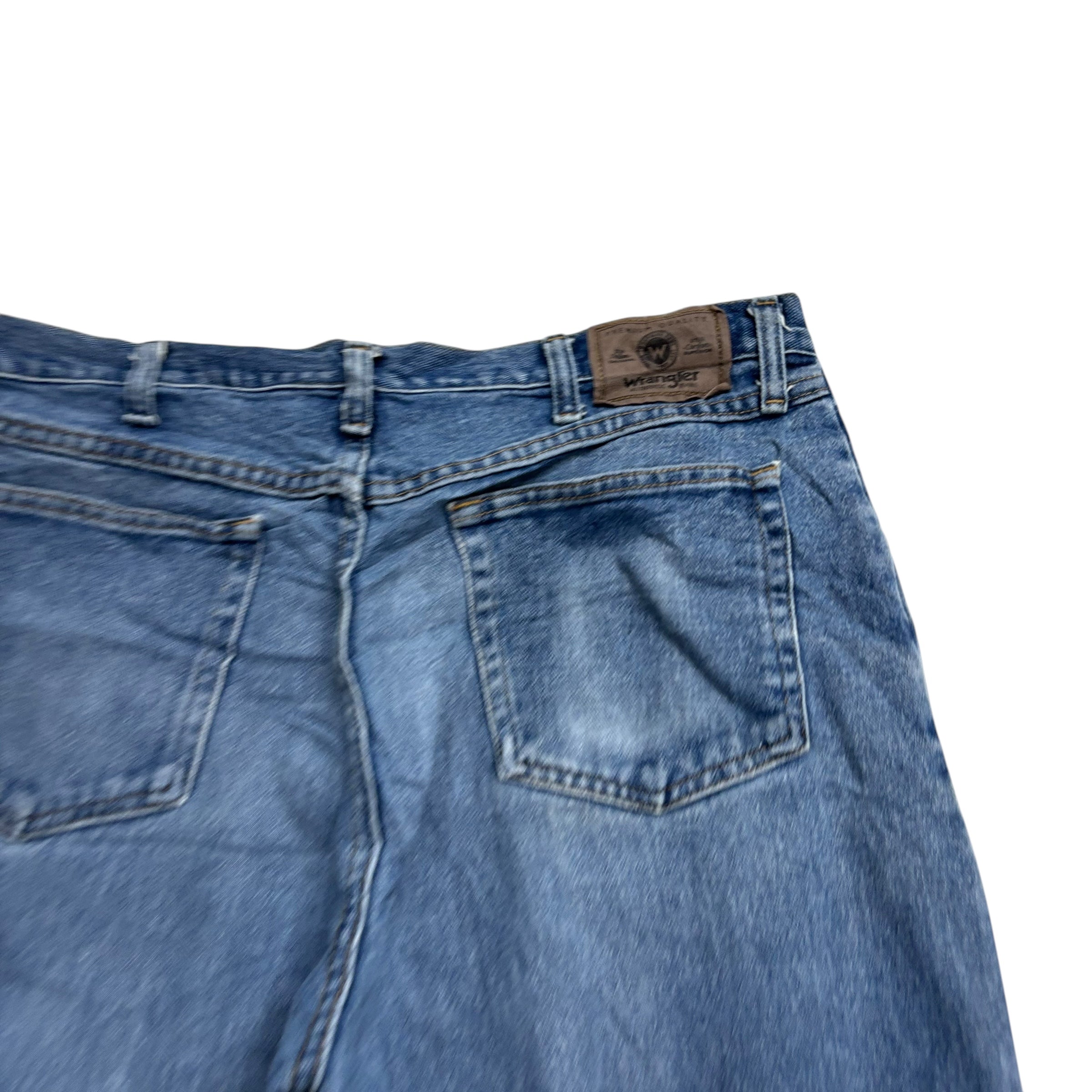 Wrangler Jeans W35 L32 Mens Mid Blue Baggy Relaxed Straight Fit Denim