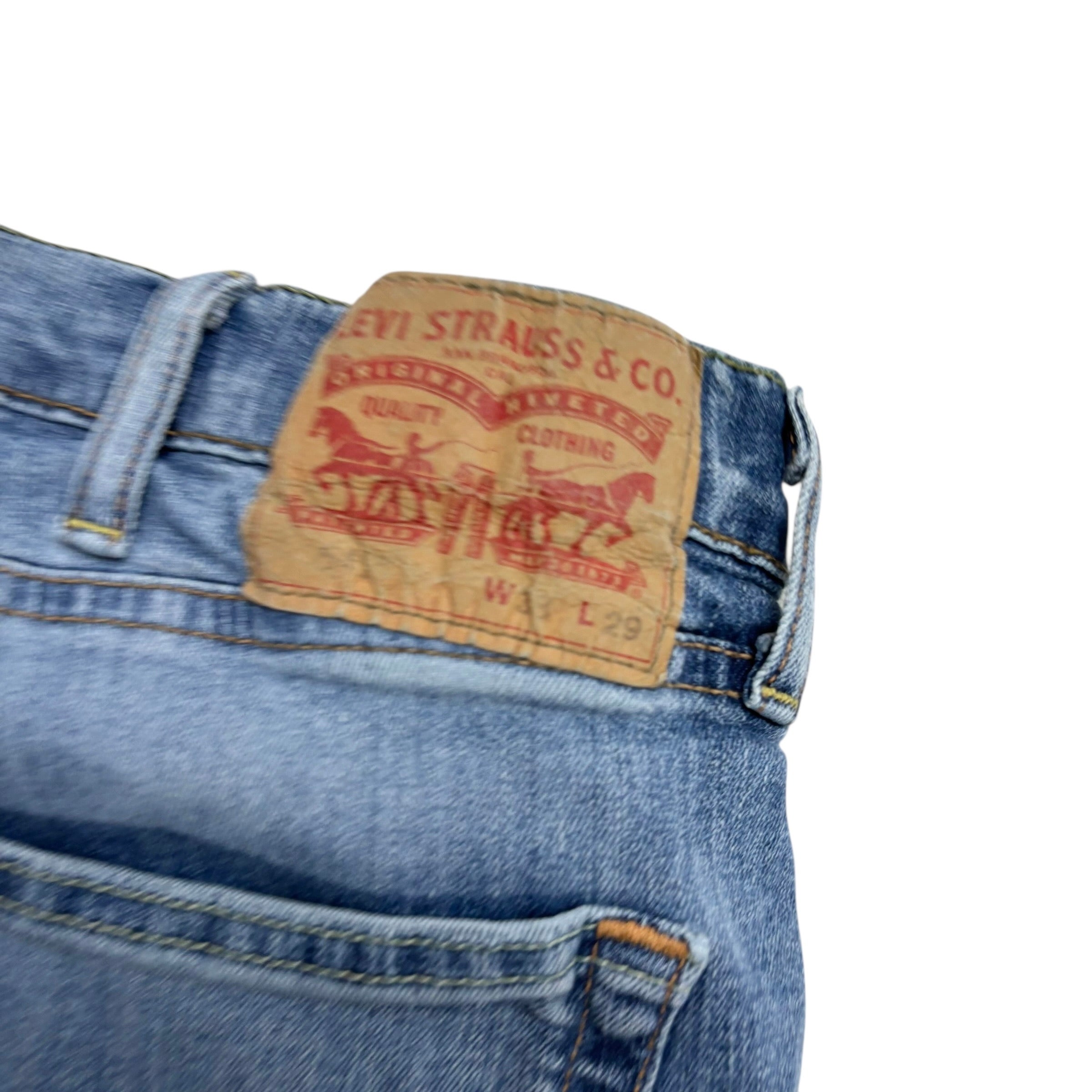 Levis 541 Jeans W38 L29 Mens Light Blue Athletic Tapered Fit Stretch Denim