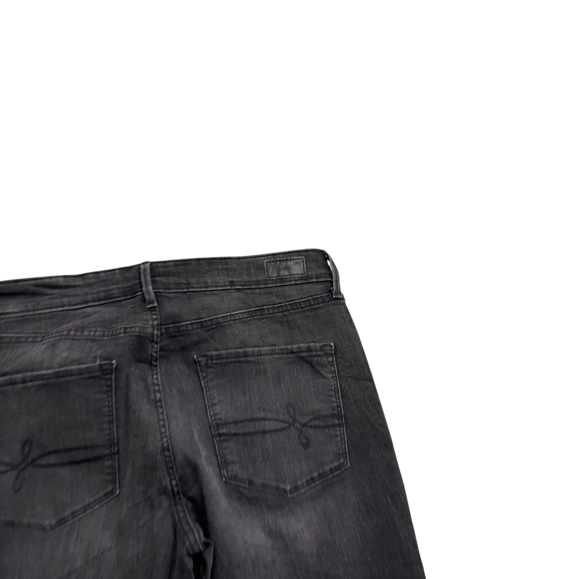 Levis Denizen Jeans W31 L29 Womens Slim Fit Black Stretch Denim (E)