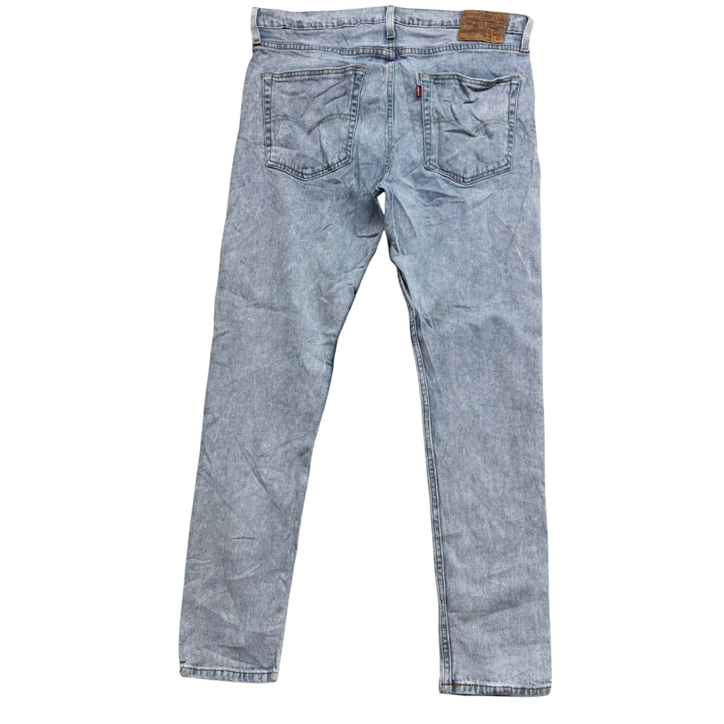 Levis 512 Jeans W36 L32 Mens Light Blue Slim Tapered Fit Stretch Denim