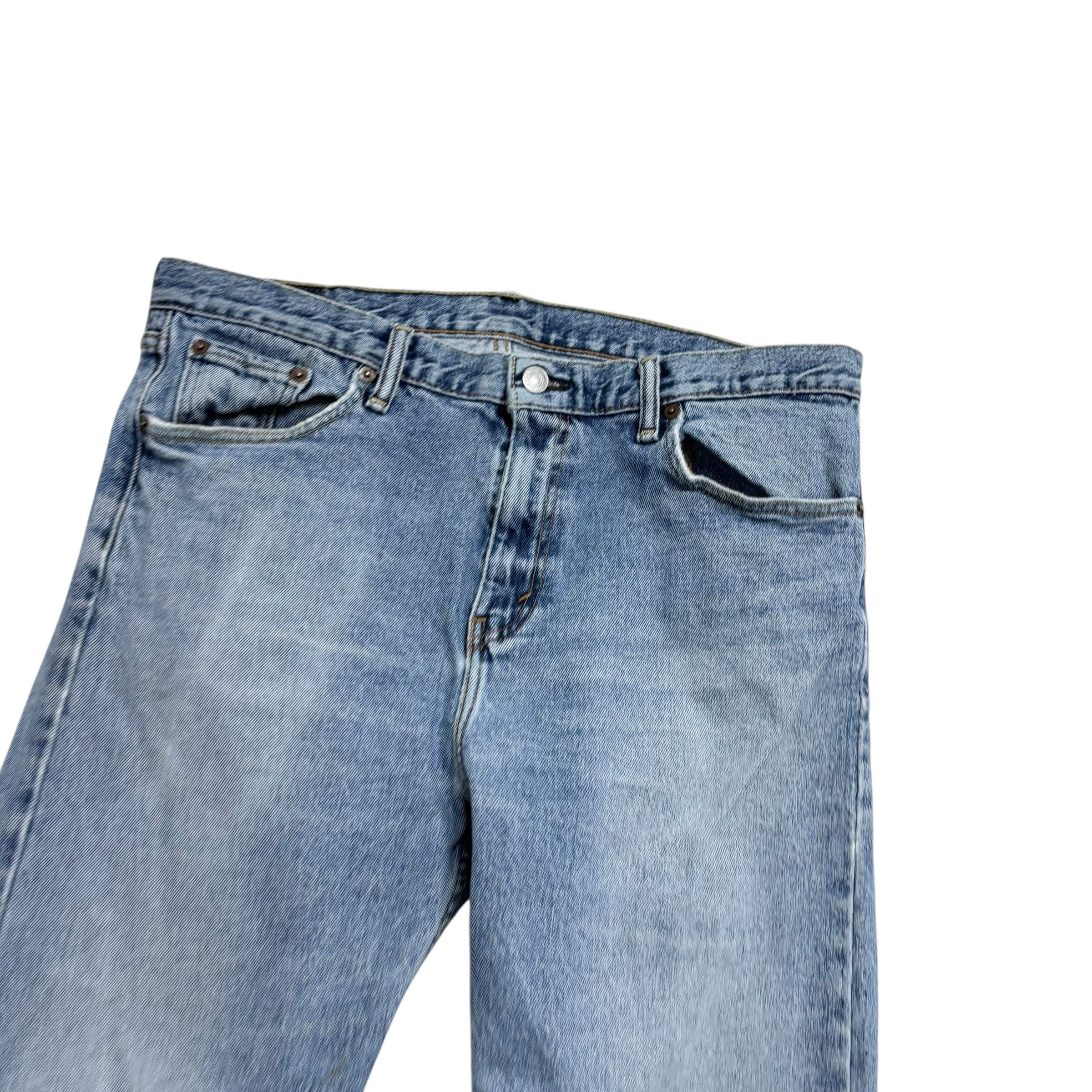 Levis 513 Jeans W33 L32 Mens Light Blue Slim Straight Fit Stretch Denim