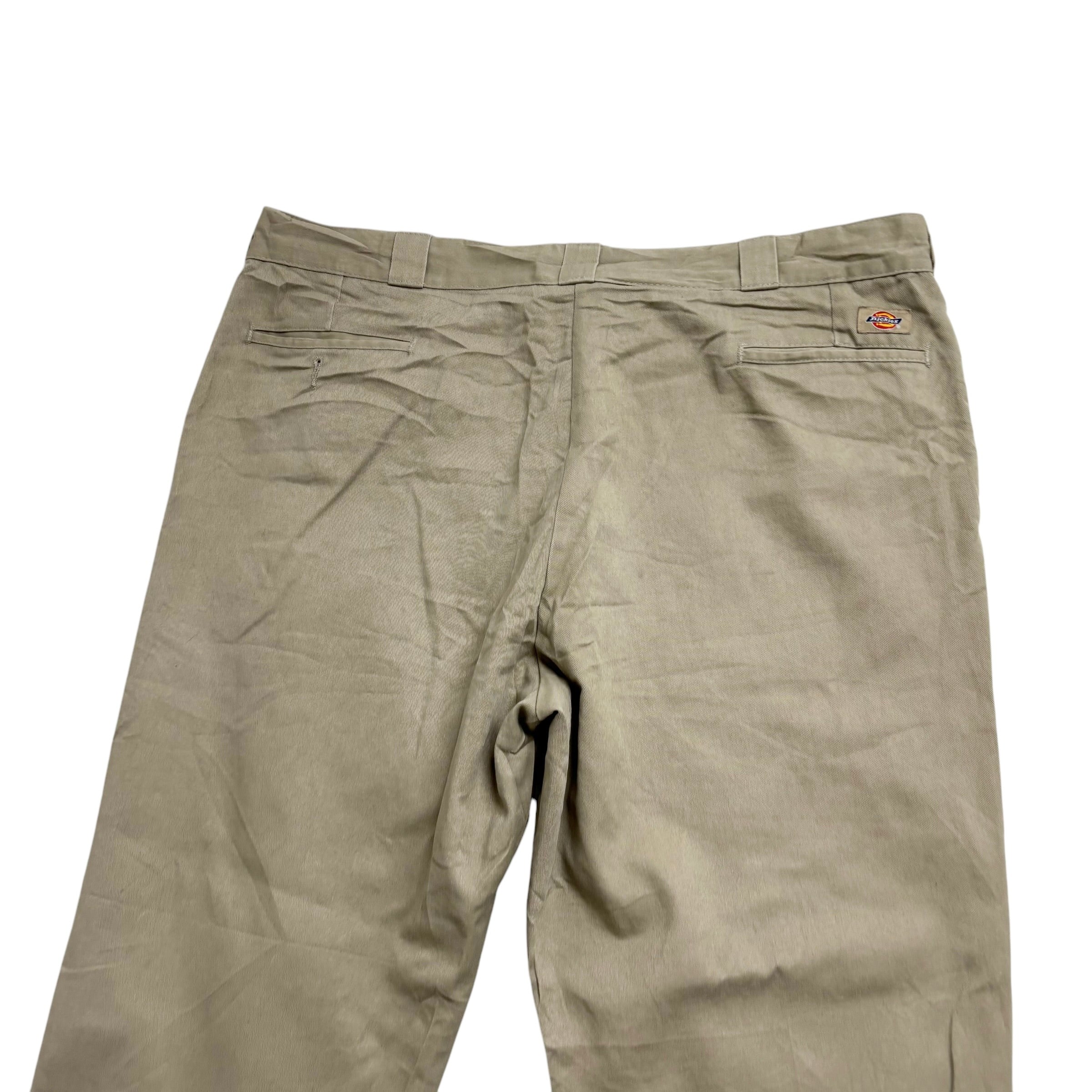 Dickies 874 Trousers W44 L32 Mens Beige Pants Original Straight Fit Workwear