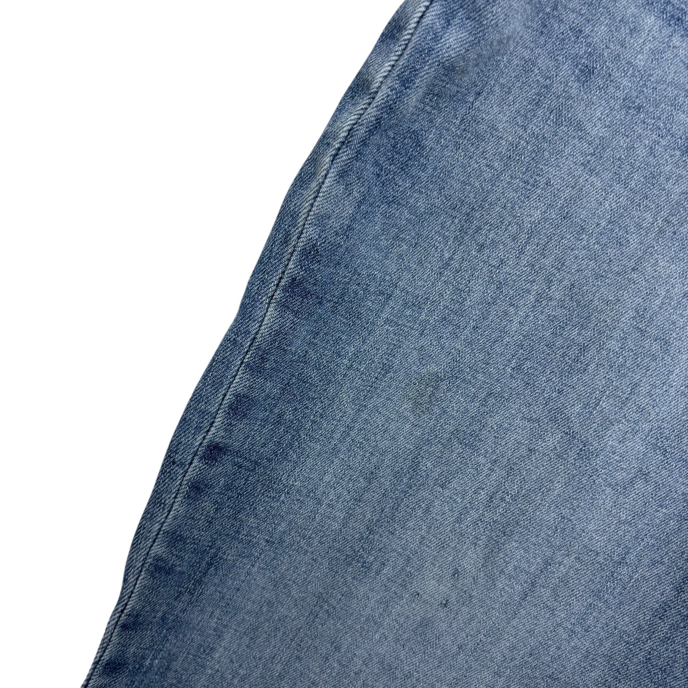 Wrangler Jeans W38 L30 Mens Mid Blue Regular Straight Fit Stretch Denim