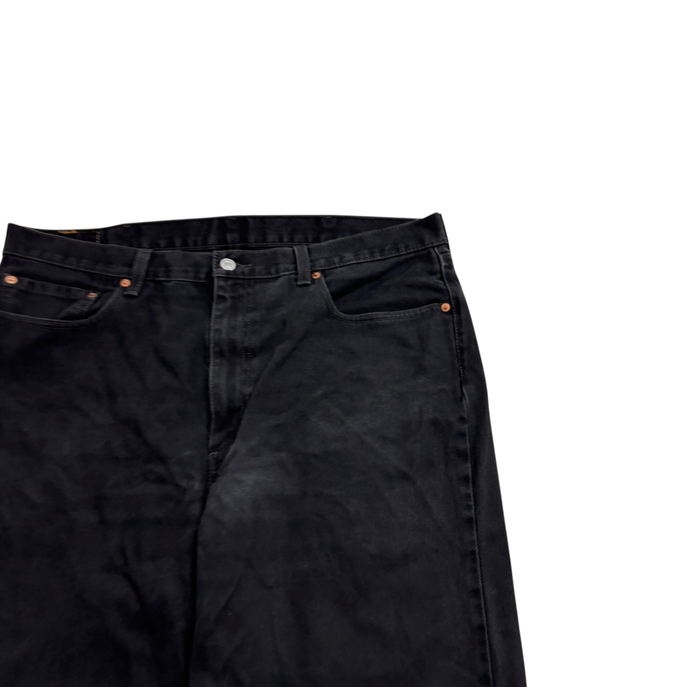 Levis 550 Jeans W40 L38 Mens Black Baggy Relaxed Straight Fit Denim