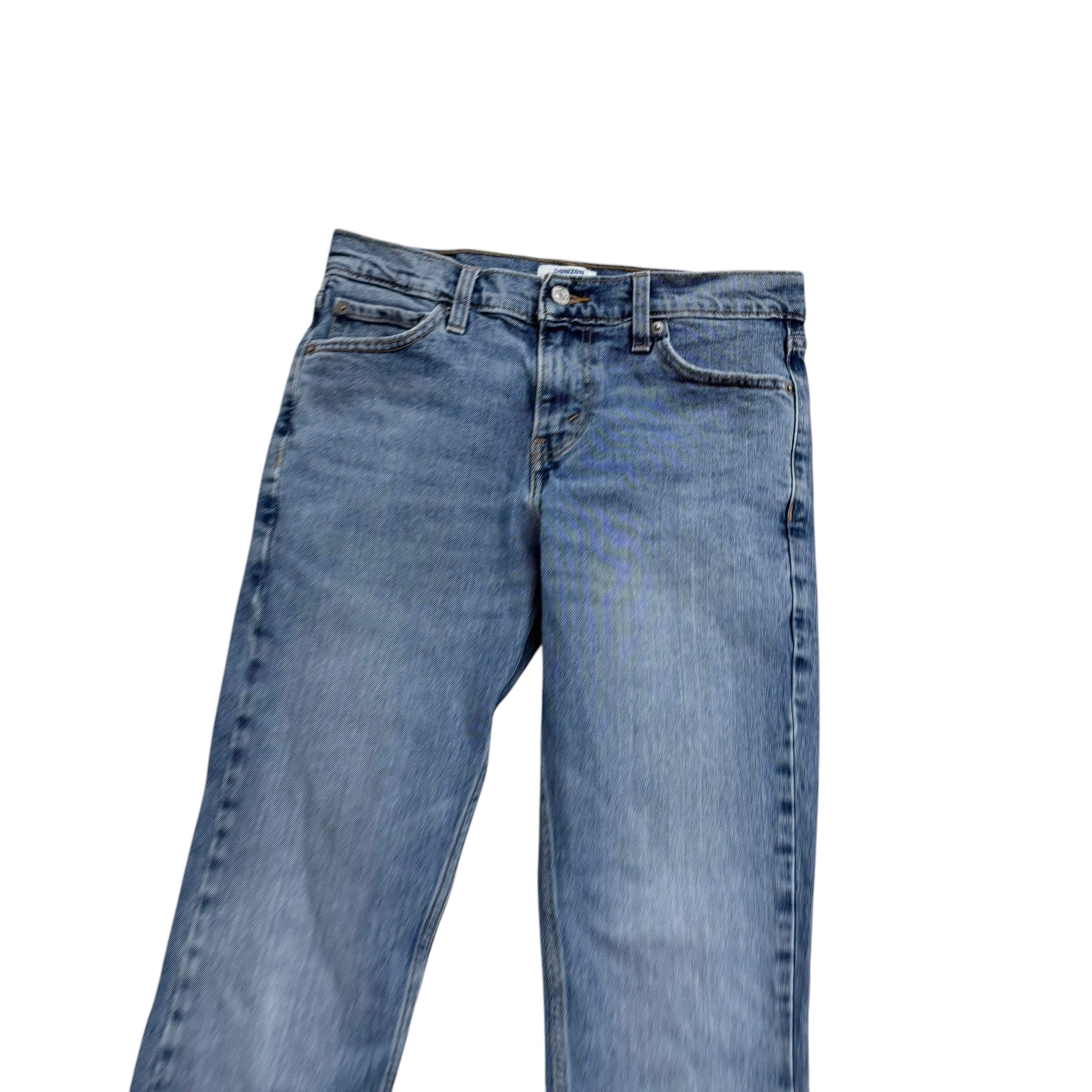 Levis Denizen Jeans W29 L32 Mens Mid Blue Slim Fit Stretch Denim (E)