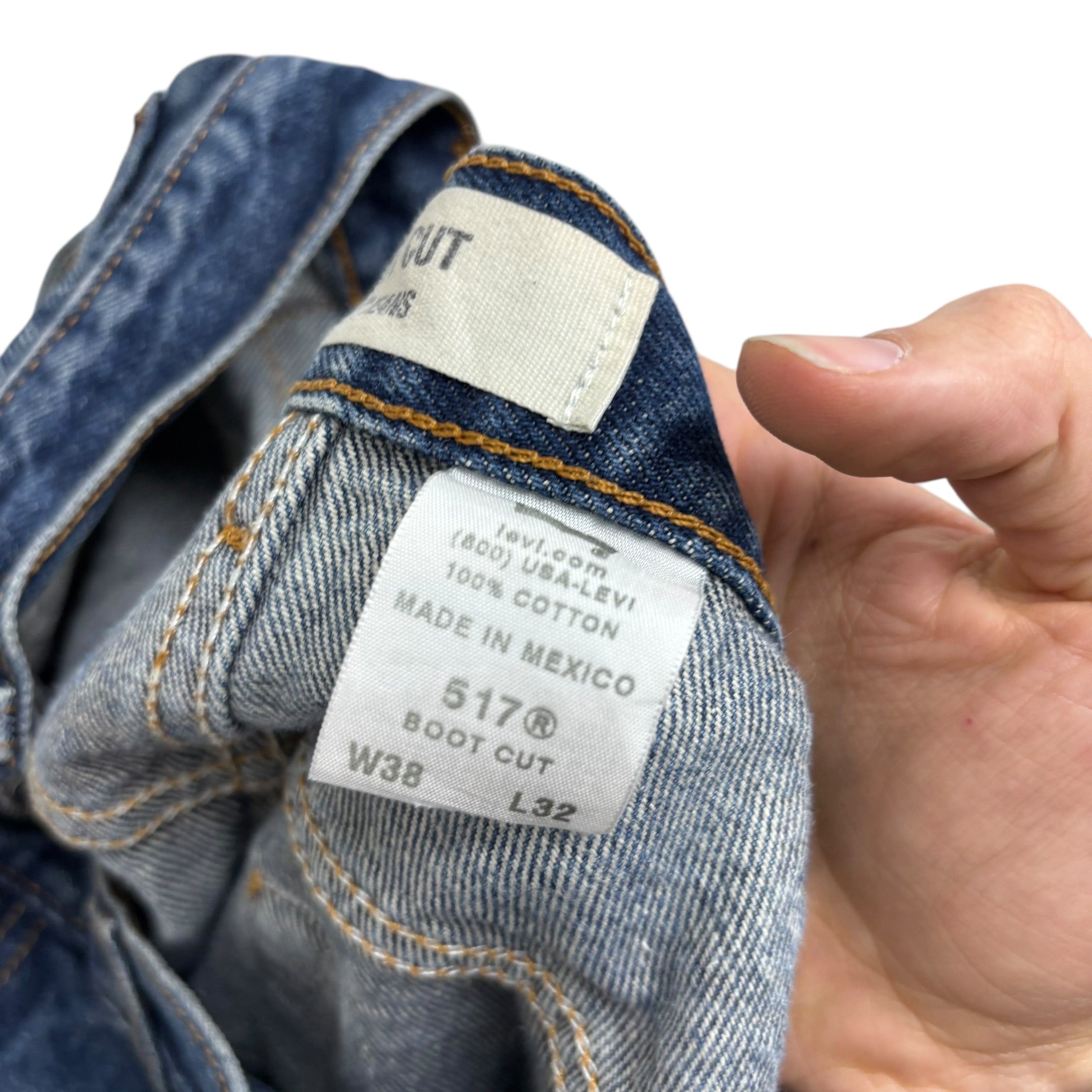 Levis 517 Jeans W38 L32 Mens Mid Blue Regular Bootcut Fit Vintage Denim