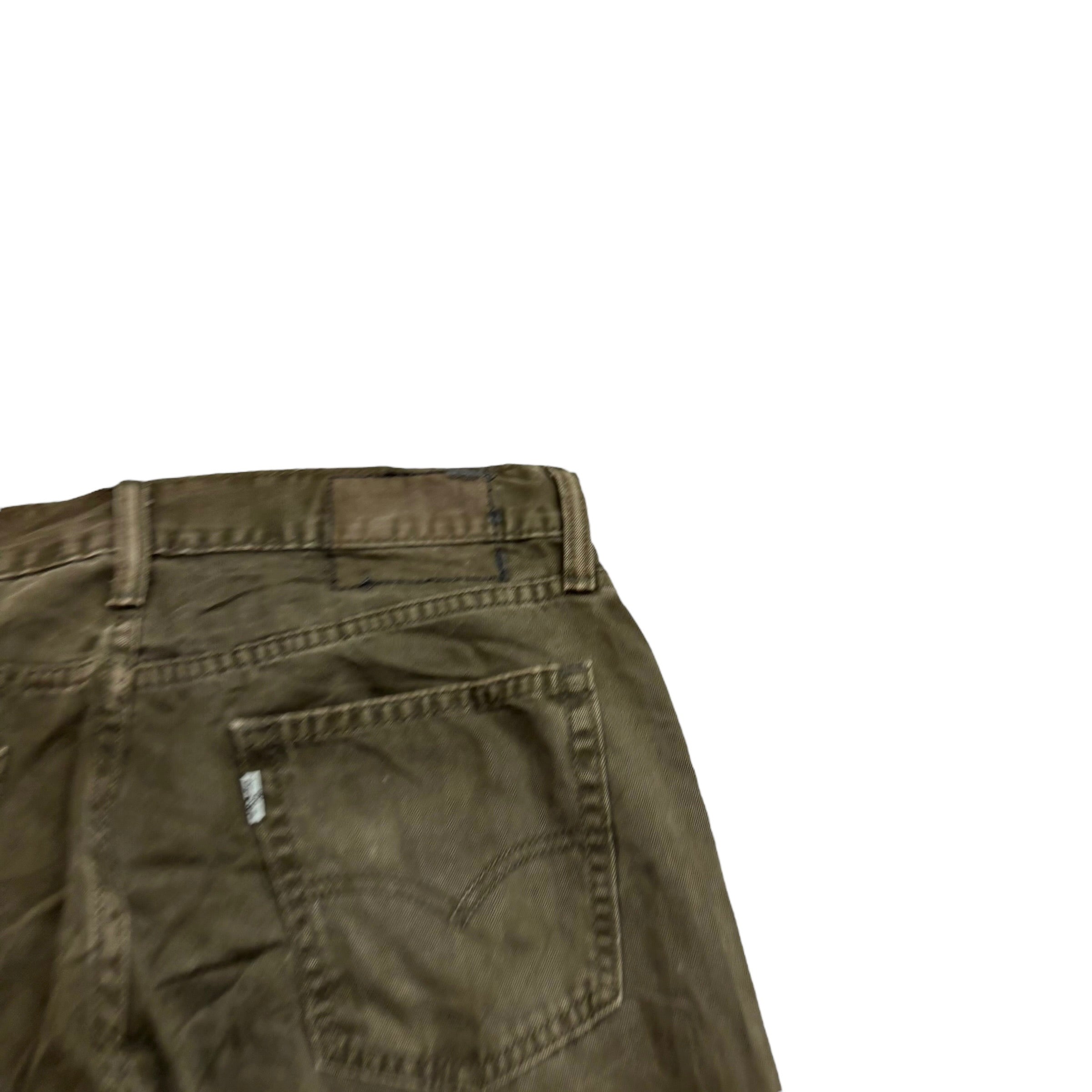 Levis 514 Trousers W32 L34 Mens Green Regular Straight Fit Vintage Pants