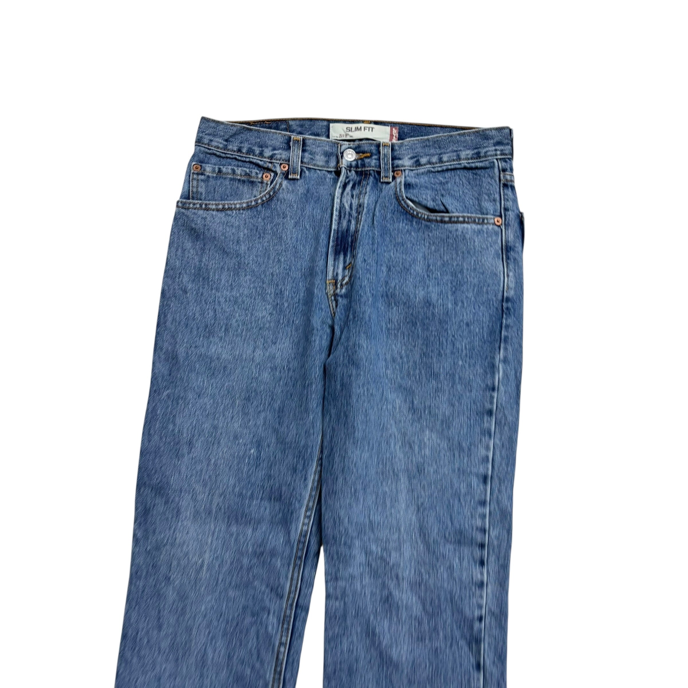 Levis 512 Jeans W31 L30 Mens Mid Blue Slim Tapered Fit Vintage Denim (E)