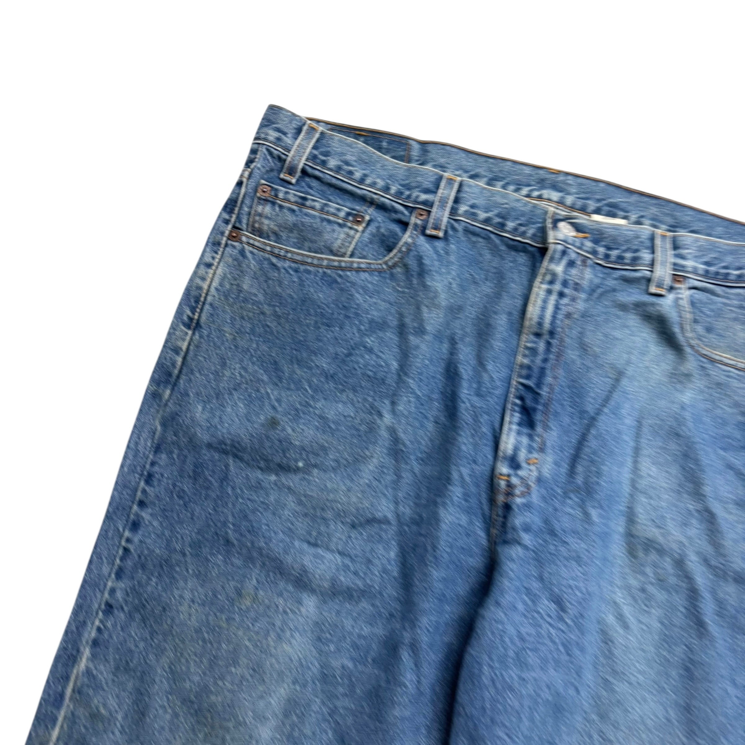 Levis Jeans W42 L29 Mens Mid Blue Baggy Relaxed Straight Fit Vintage Denim
