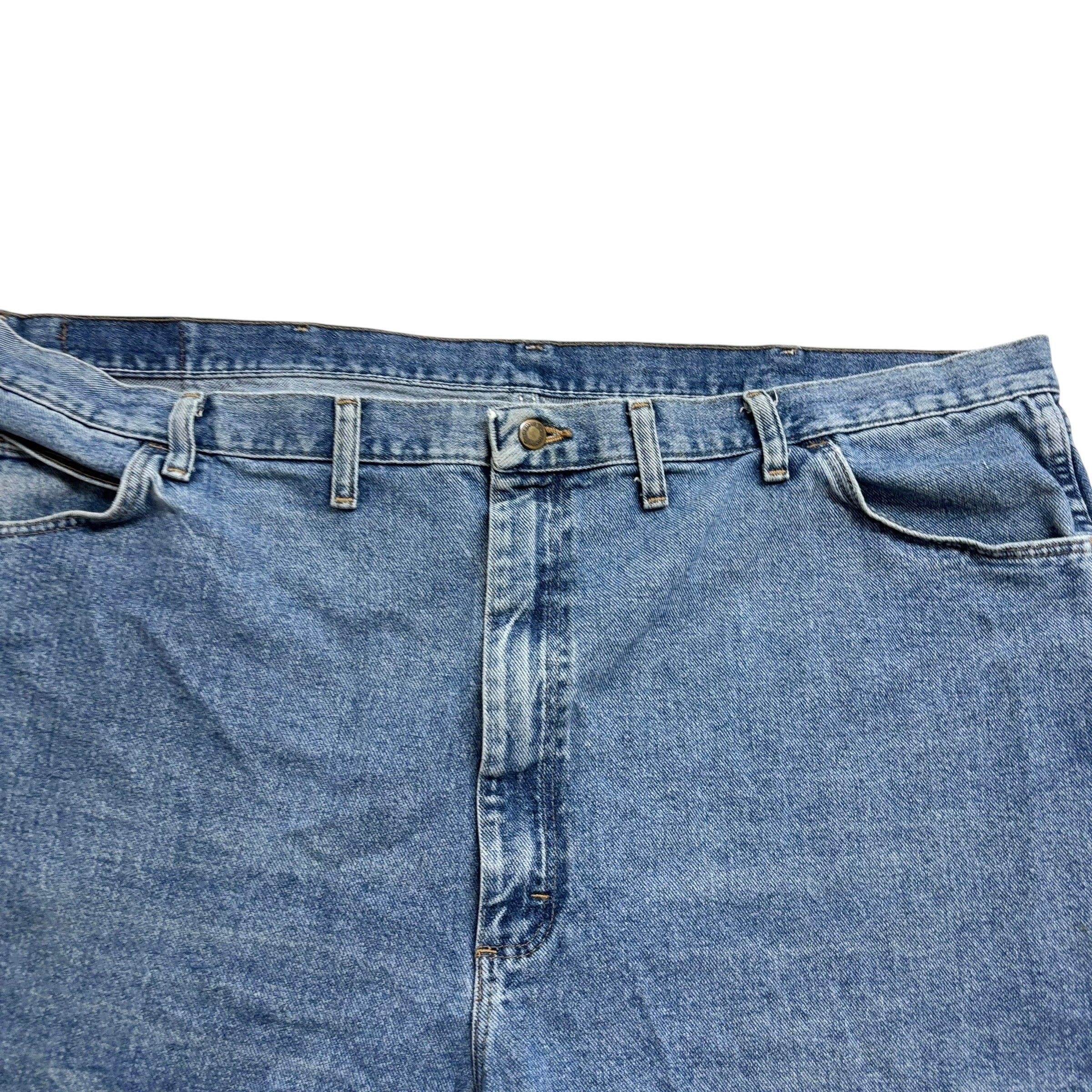 Vintage Wrangler Baggy Jorts W48 Mens Denim Shorts Mid Blue Relaxed Fit