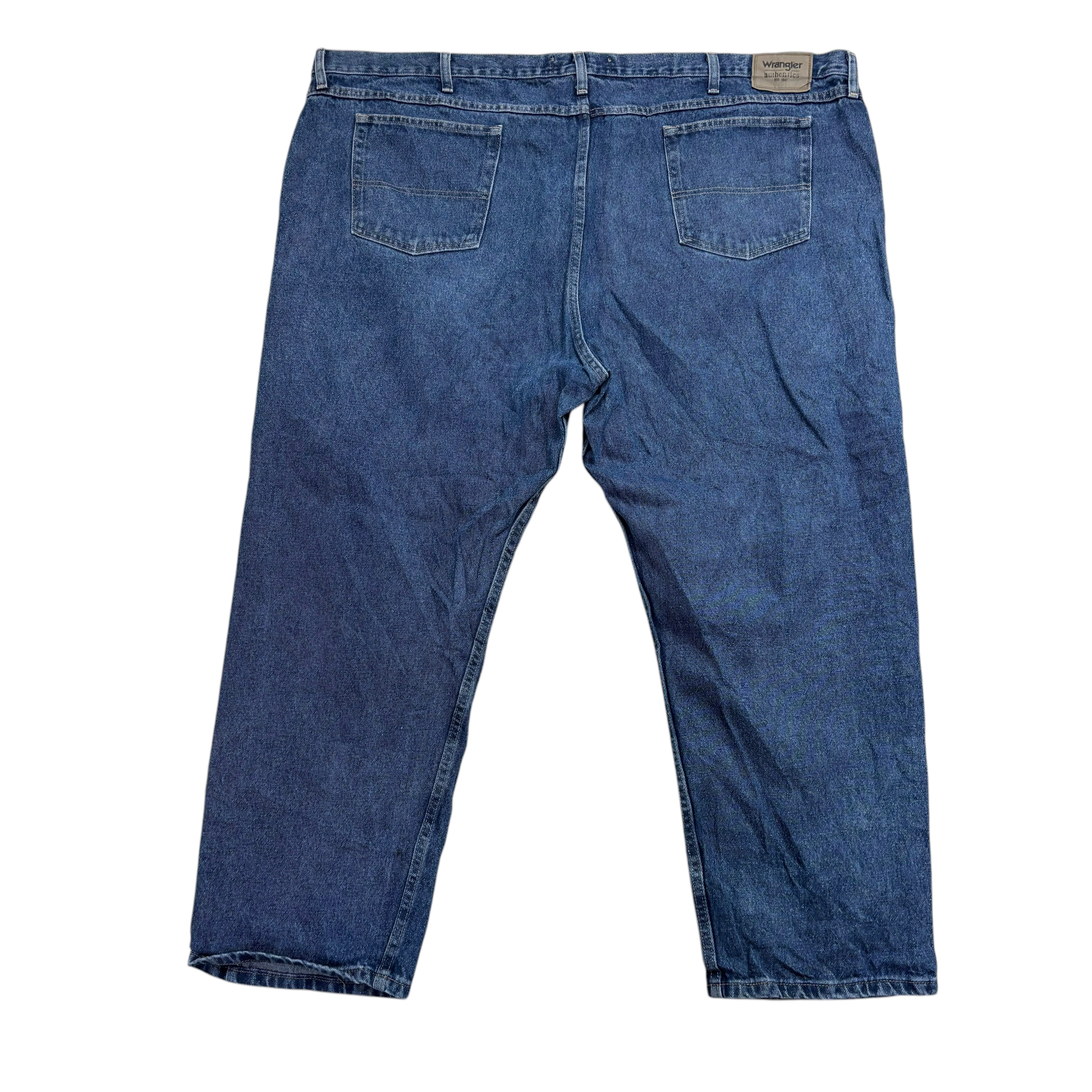 Wrangler Jeans W54 L30 Mens Mid Blue Relaxed Straight Fit Baggy Denim