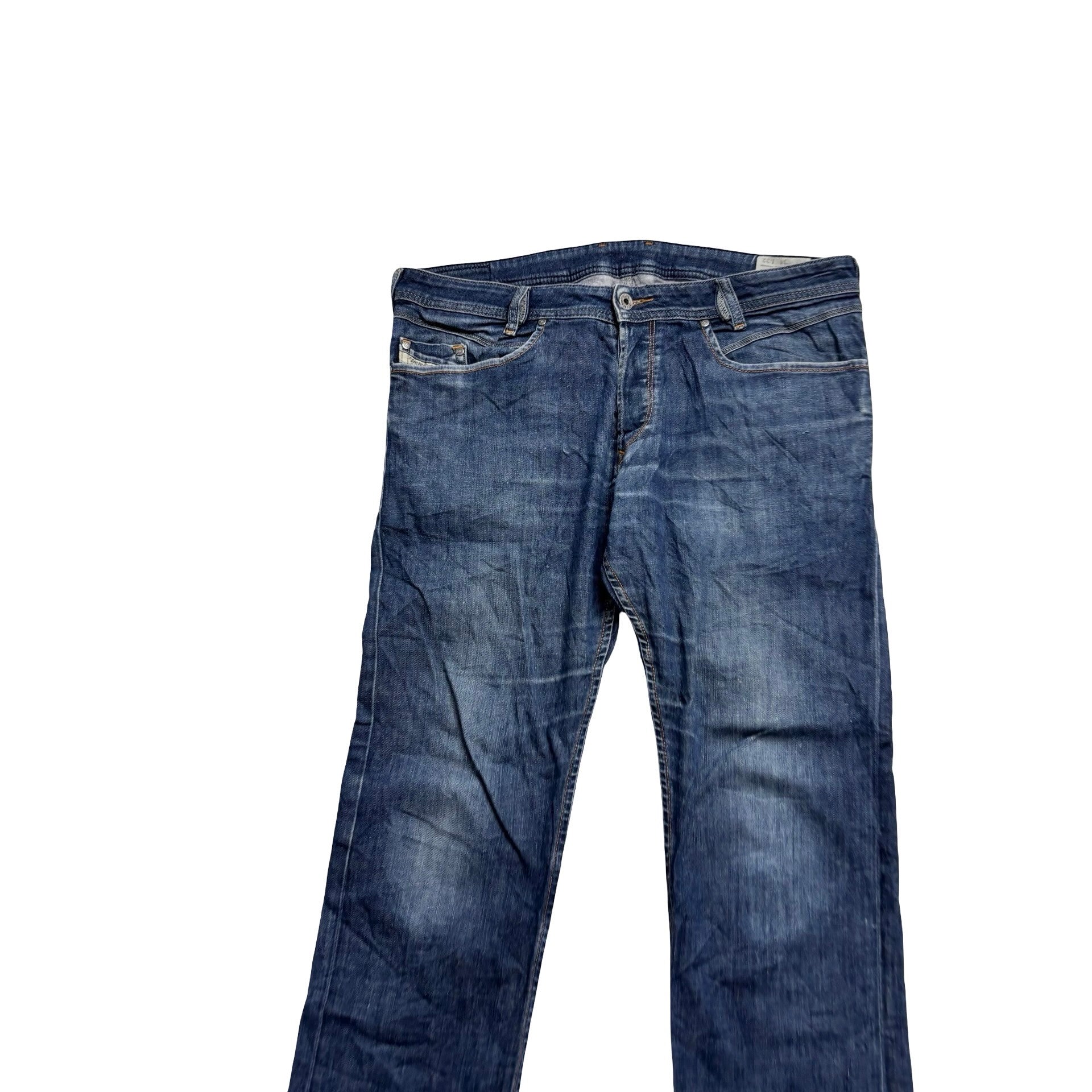 Diesel Iakop Jeans W36 L32 Mens Dark Blue Slim Tapered Fit Stretch Denim (F)