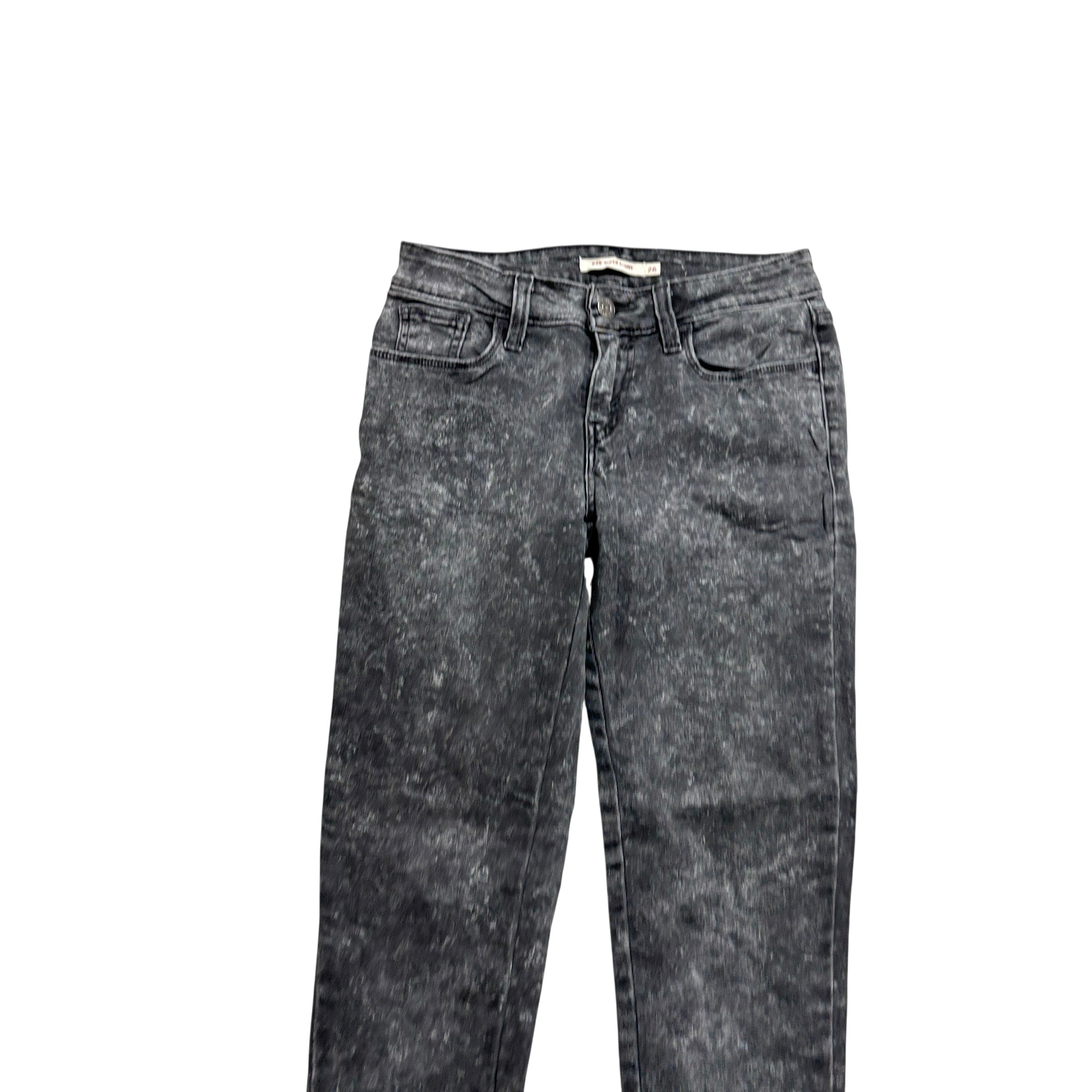 Levis 535 Jeans W26 L26 Womens Super Skinny Fit Grey Stretch Denim (E)