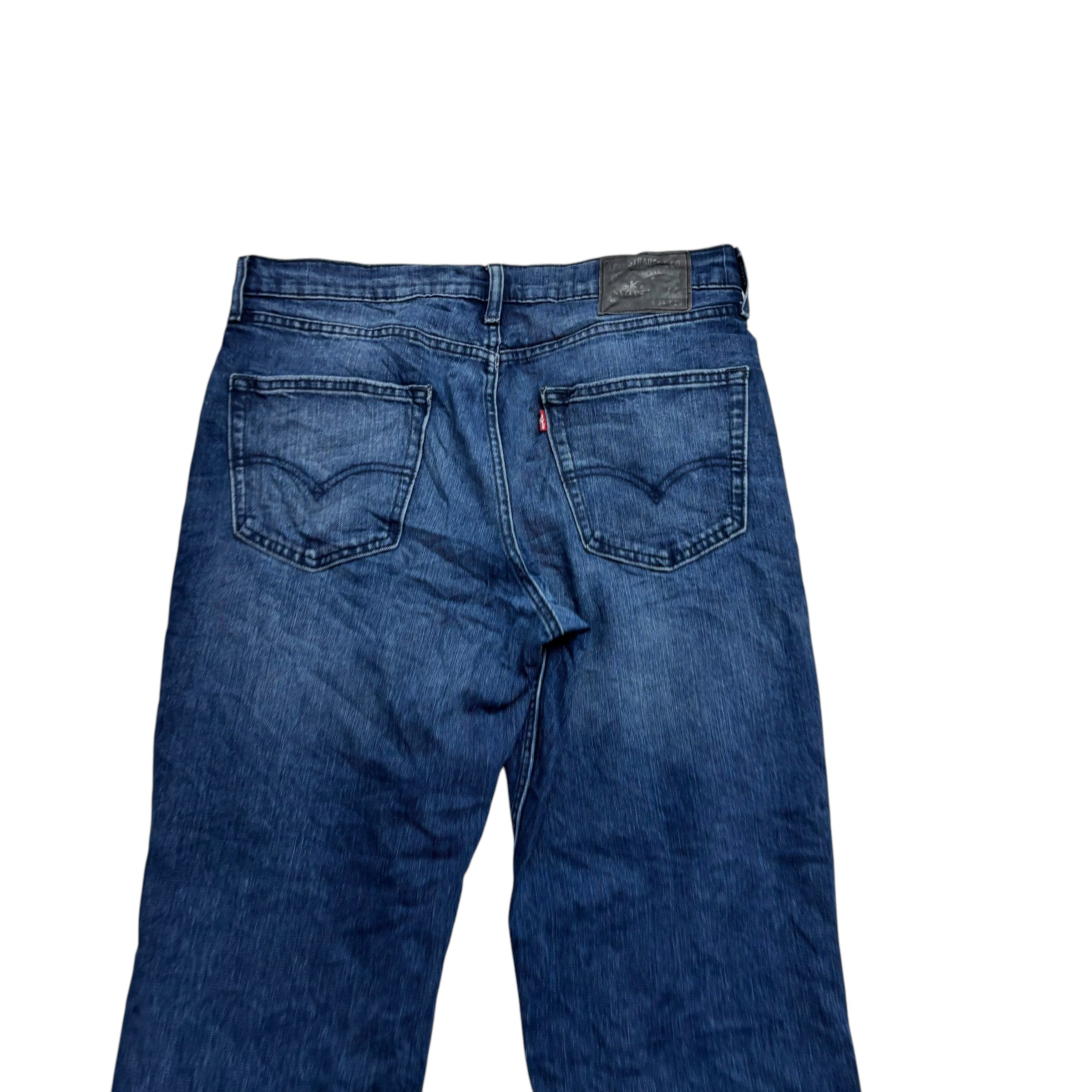 Levis 550 Jeans W34 L29 Mens Navy Blue Baggy Relaxed Straight Stretch Denim (E)