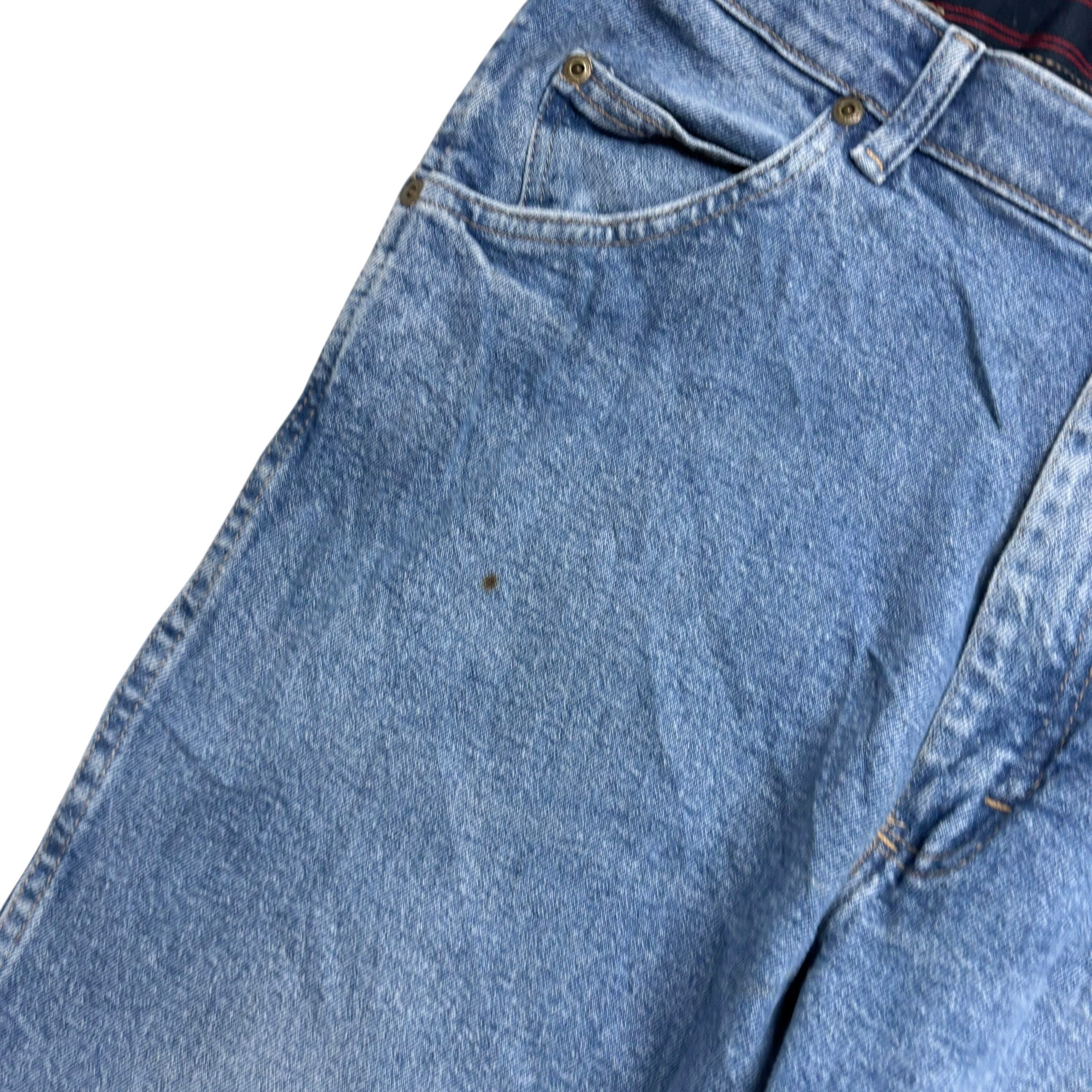 Wrangler Jeans W36 L29 Mens Mid Blue Regular Straight Fit Stretch Denim