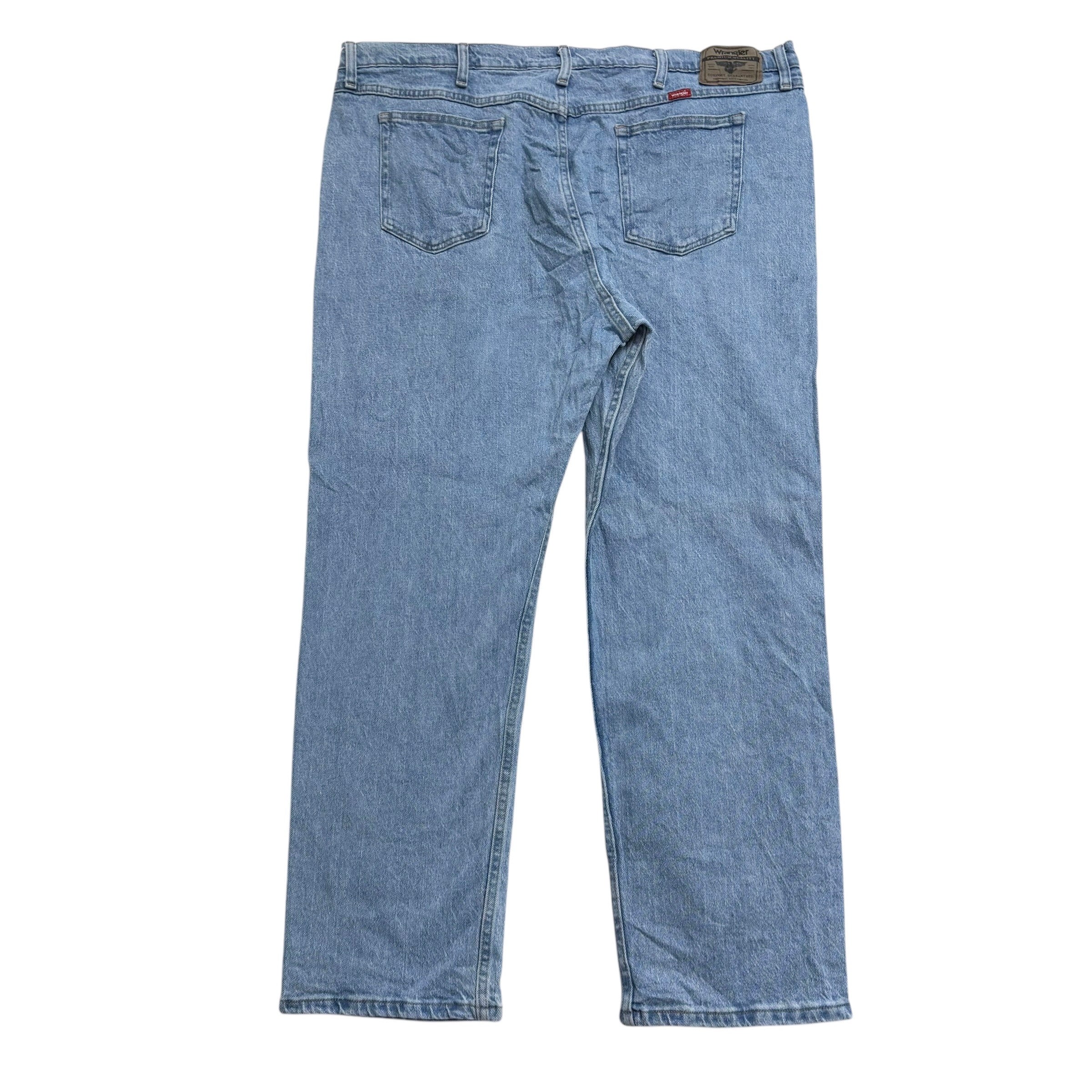 Wrangler Jeans W44 L30 Mens Light Blue Regular Straight Fit Stretch Denim (E)