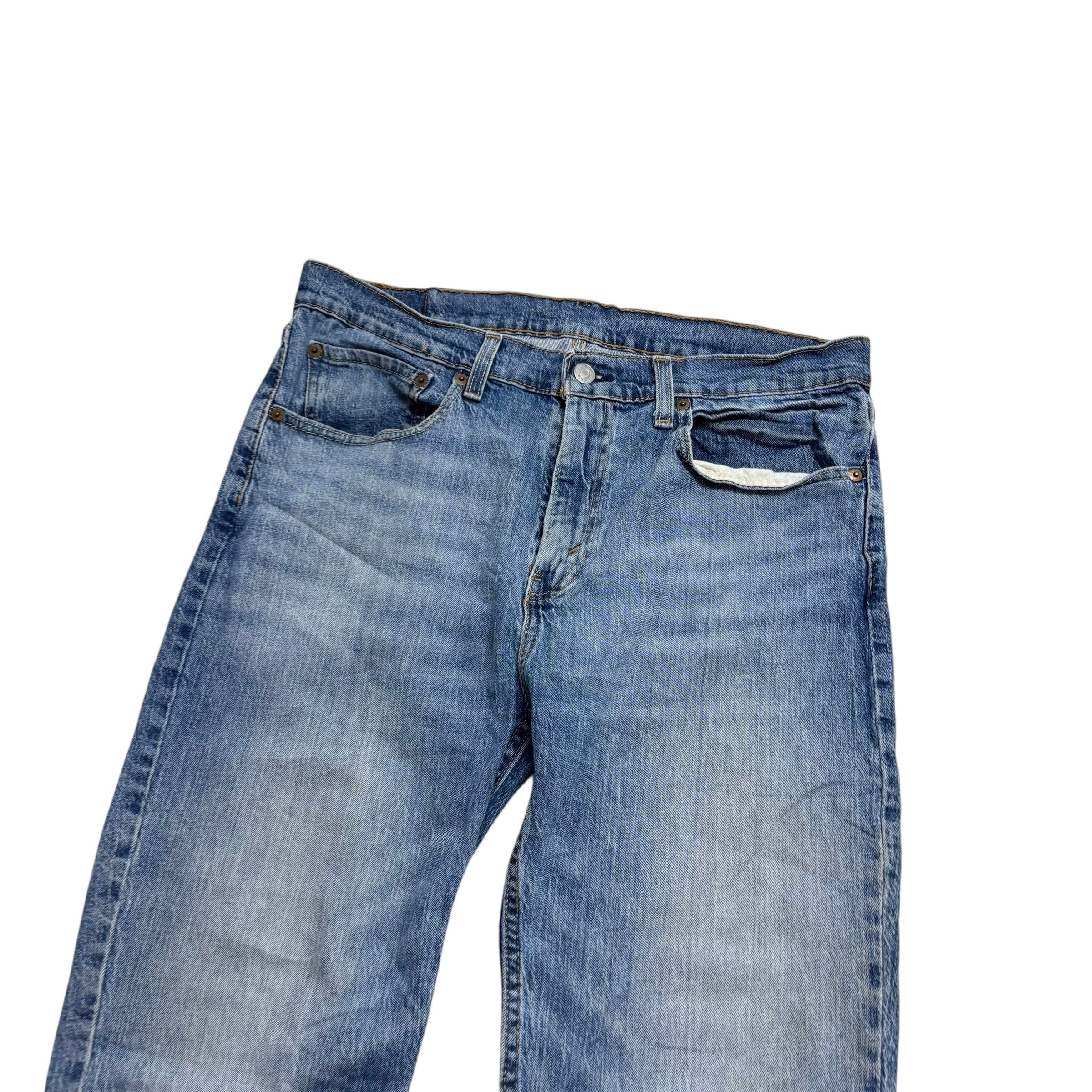 Levis 527 Jeans W34 L32 Mens Mid Blue Slim Bootcut Fit Stretch Denim