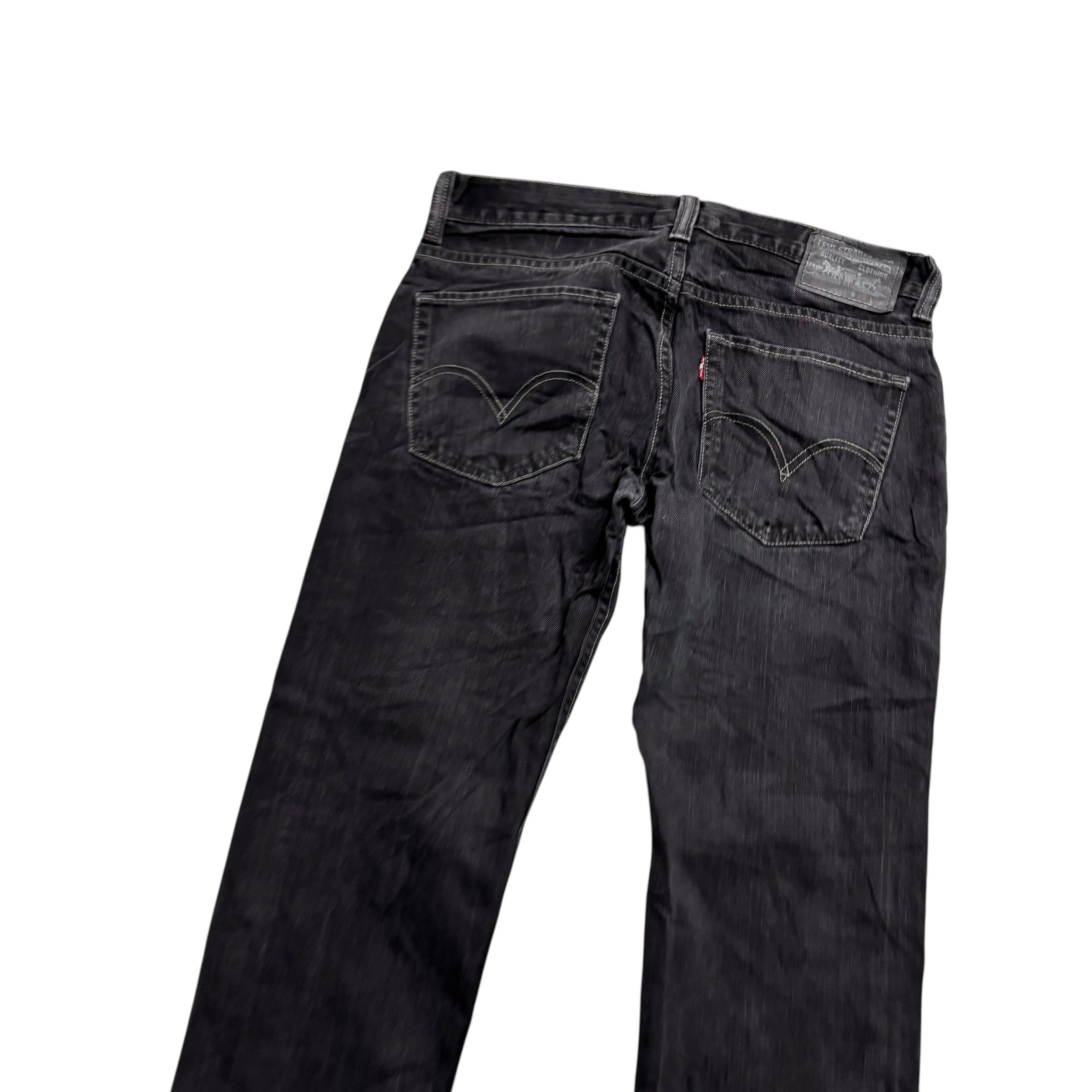 Levis 511 Jeans W33 L33 Mens Black Slim Fit Vintage Denim (E)