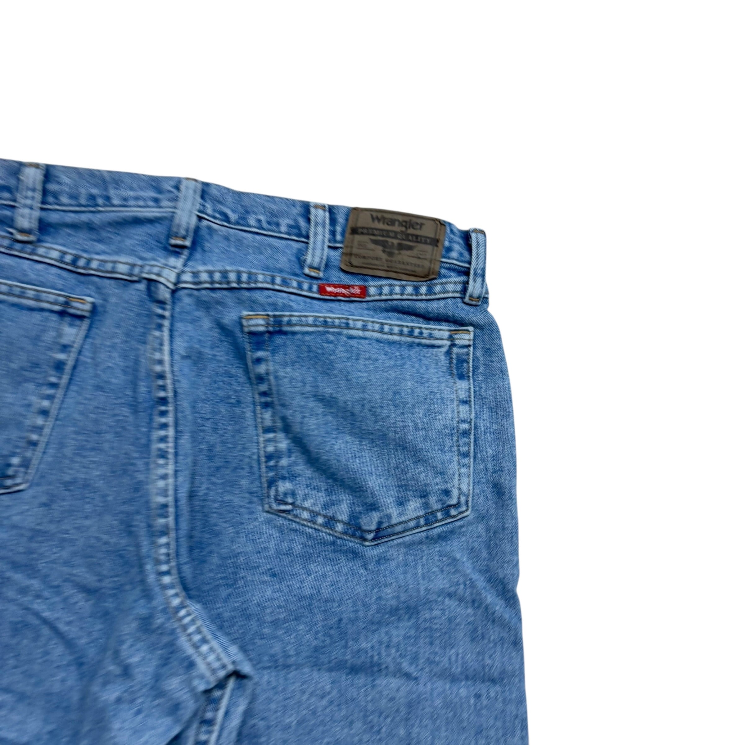 Wrangler Jeans W36 L30 Mens Light Blue Baggy Relaxed Straight Fit Denim (E)