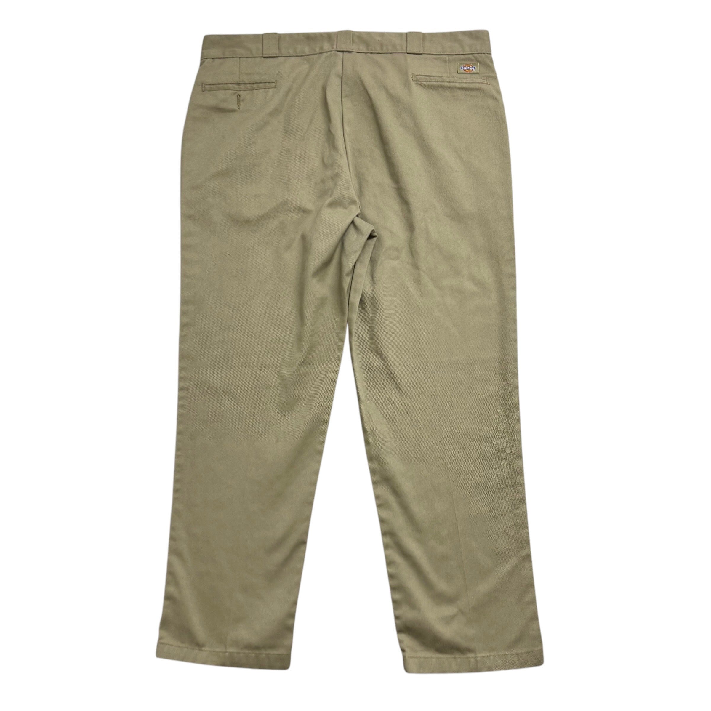 Dickies 874 Trousers W42 L32 Mens Beige Pants Original Straight Fit Workwear
