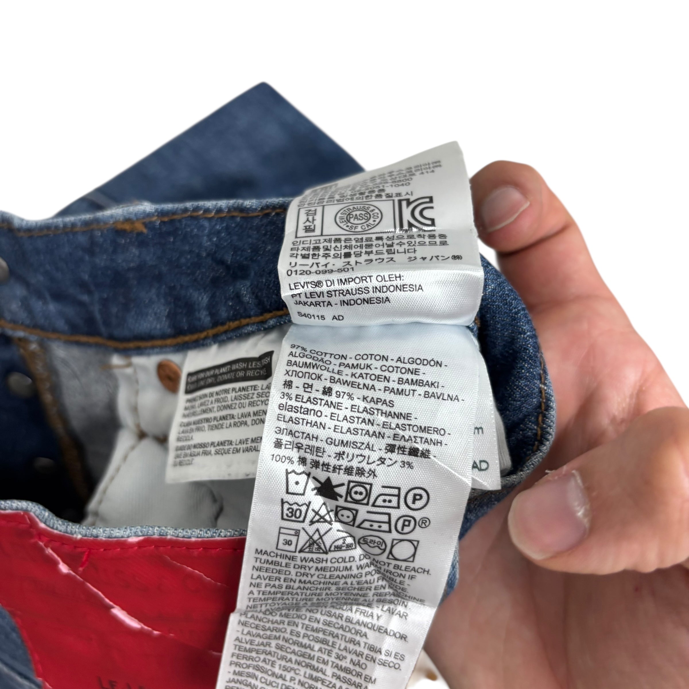 Levis 541 Engineered Jeans W30 L28 Mens Mid Blue Twisted Athletic Taper Stretch (E)