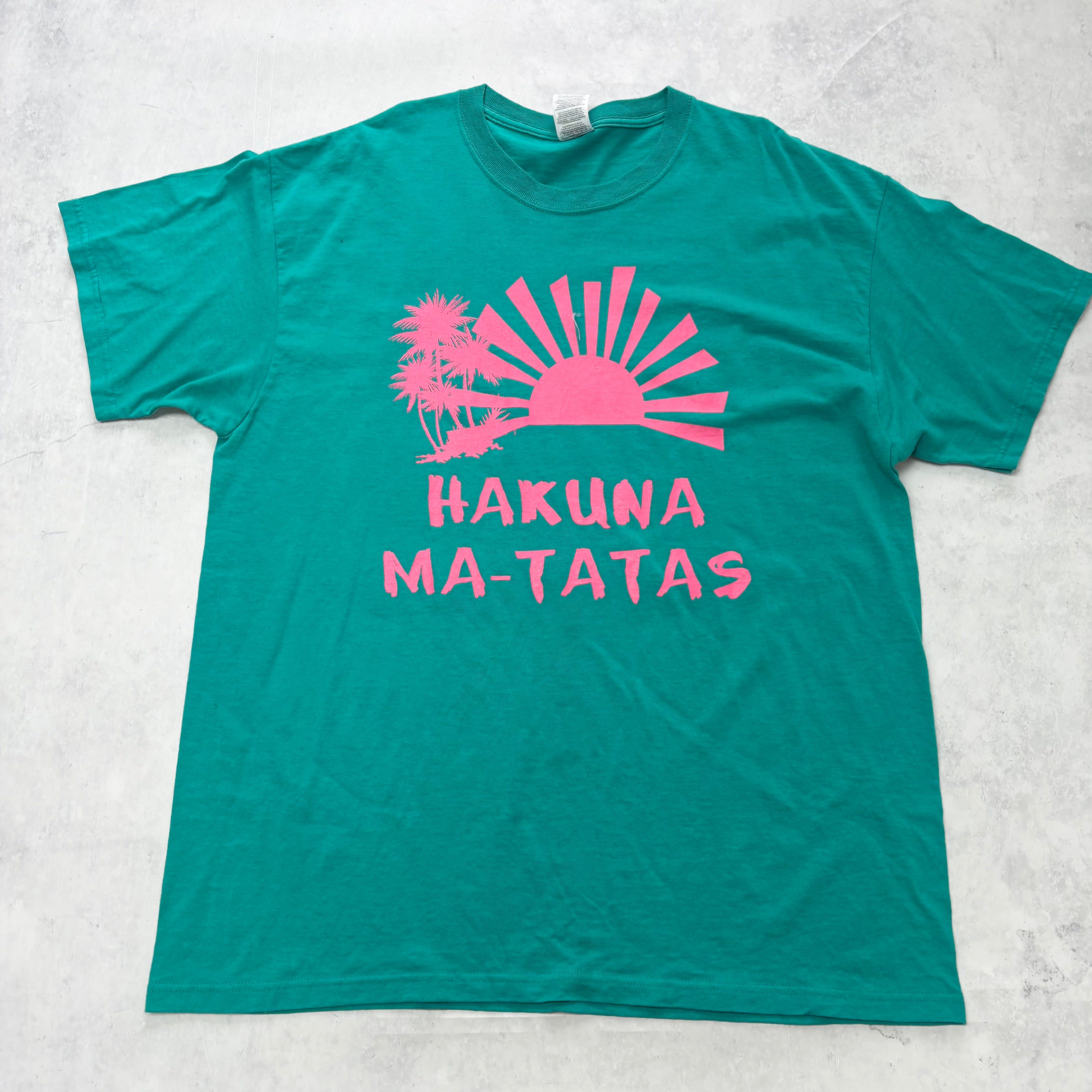 Vintage T Shirt Mens XL Green Graphic Print 00s USA