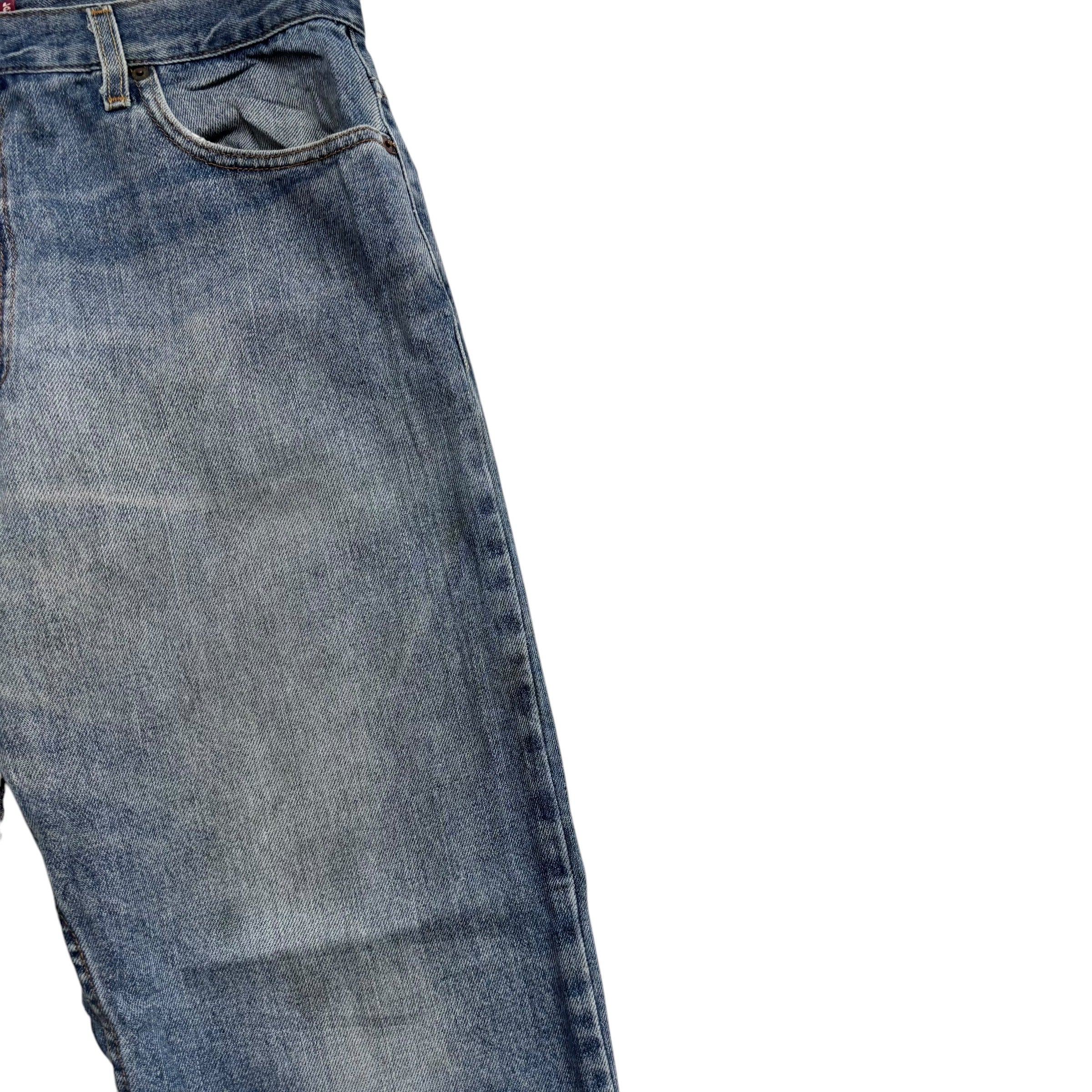 Levis 505 Jeans W36 L30 Mens Mid Blue Regular Straight Fit Vintage Denim (F)