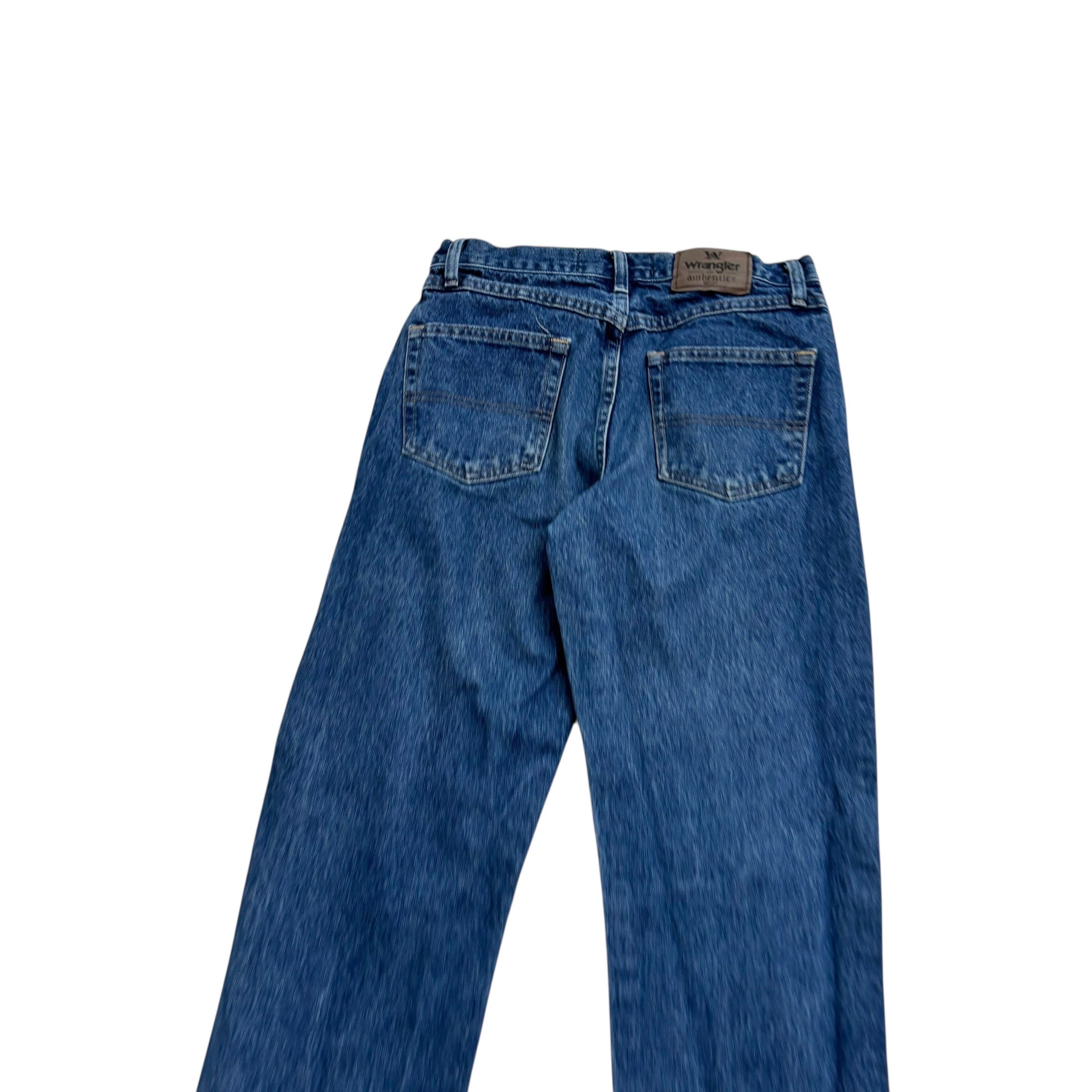 Wrangler Jeans W29 L32 Mens Mid Blue Regular Straight Fit Denim (E)