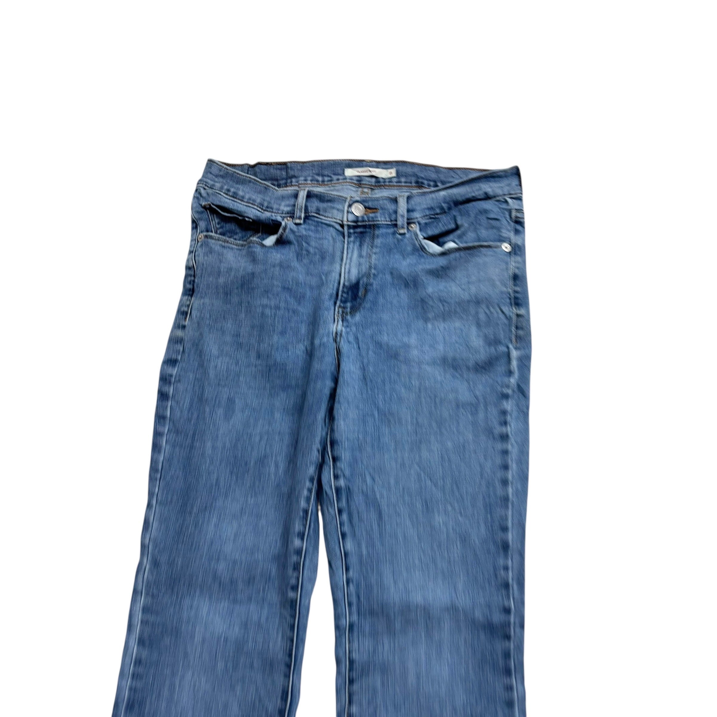 Levis Jeans W29 L30 Womens Classic Bootcut Mid Blue Stretch Denim